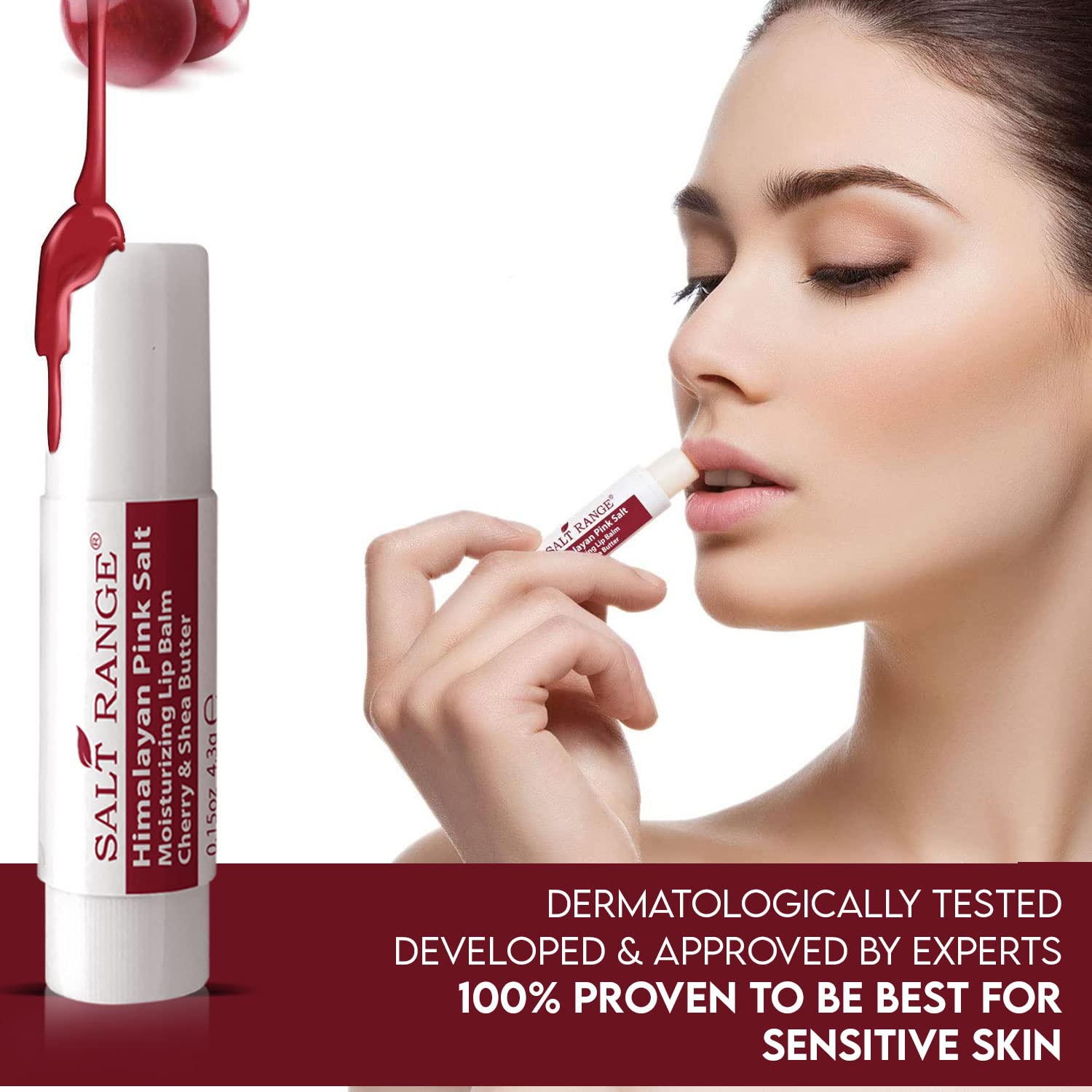 WBM Lip Balm, Formulated with Cherry & Shea Butter, Moisturization Lip Care For All Day Hydration, 100% Natural, Organic Chapsti