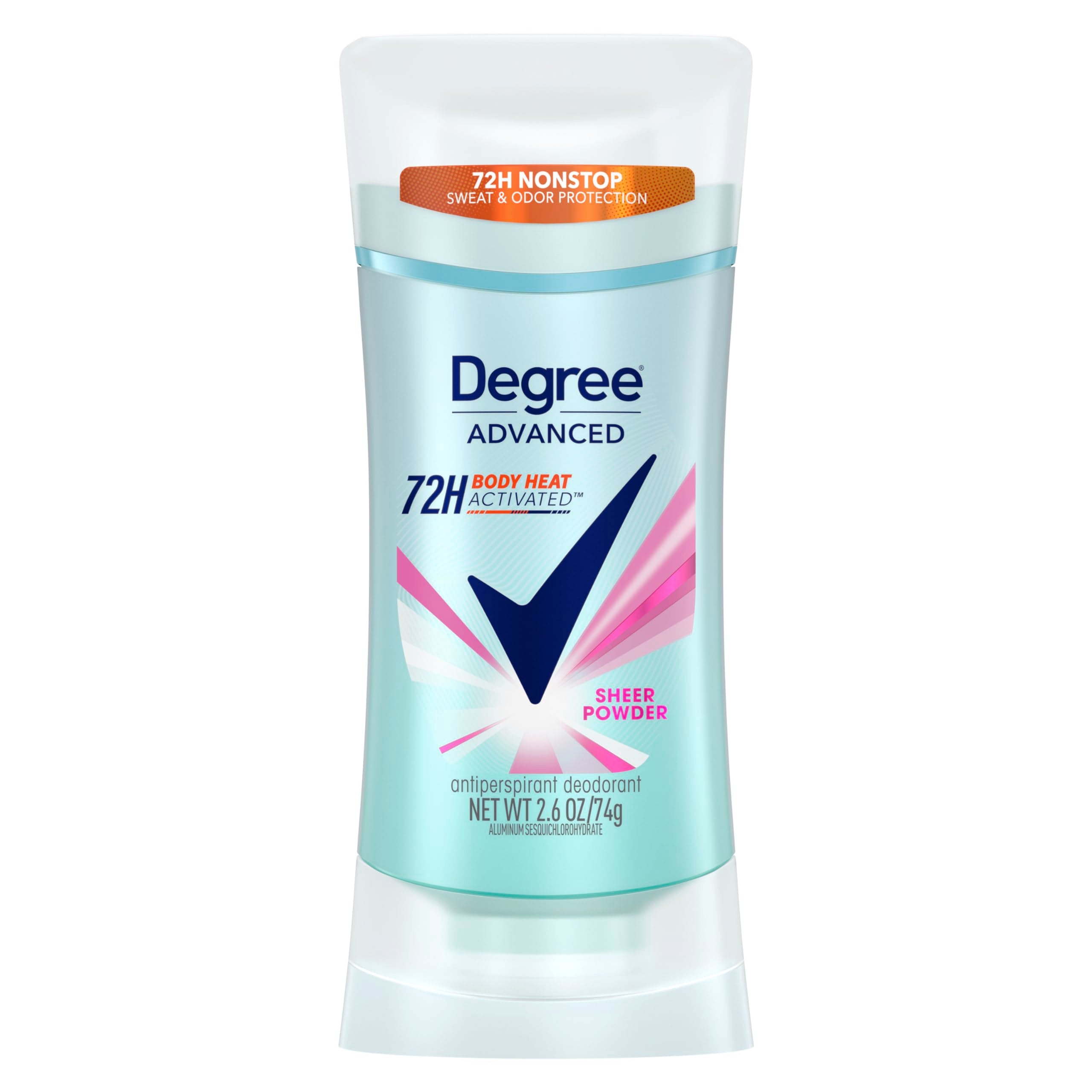 Degree Advanced Protection Antiperspirant Deodorant Sheer Powder For 72-Hour Sweat & Odor Control For Women, With Body Heat Acti