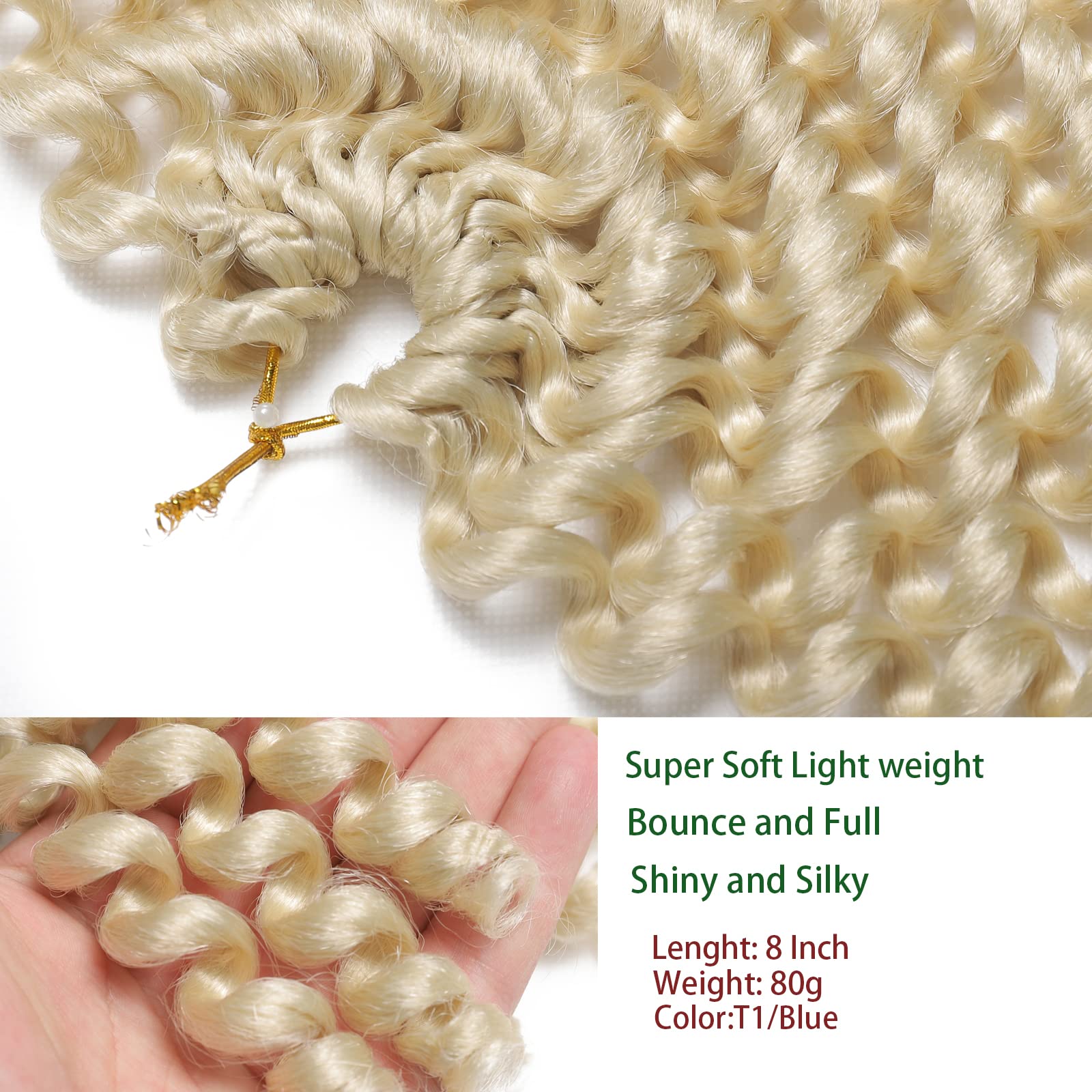 3 Packs Jamaican Bounce crochet Hair 2X Ringlet Wand curl 8 inch Blonde Synthetic crochet Braids Extensions crochet Braiding Hai