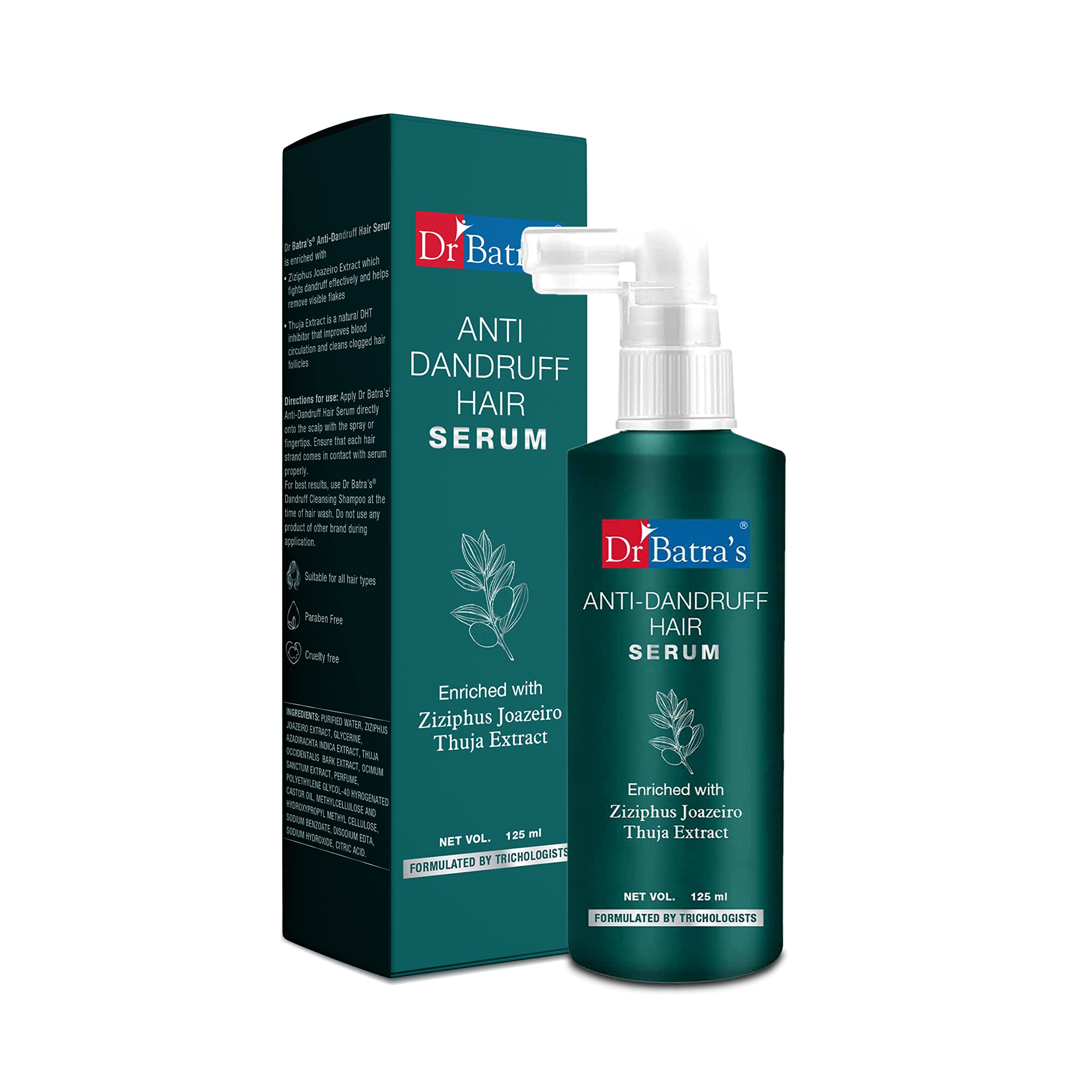 Dr BatraS AntiDandruff Hair Serum Enriched With Natural Extract & Thuja For Dandruff Free & Healthy Scalp, Best AntiDandruff 