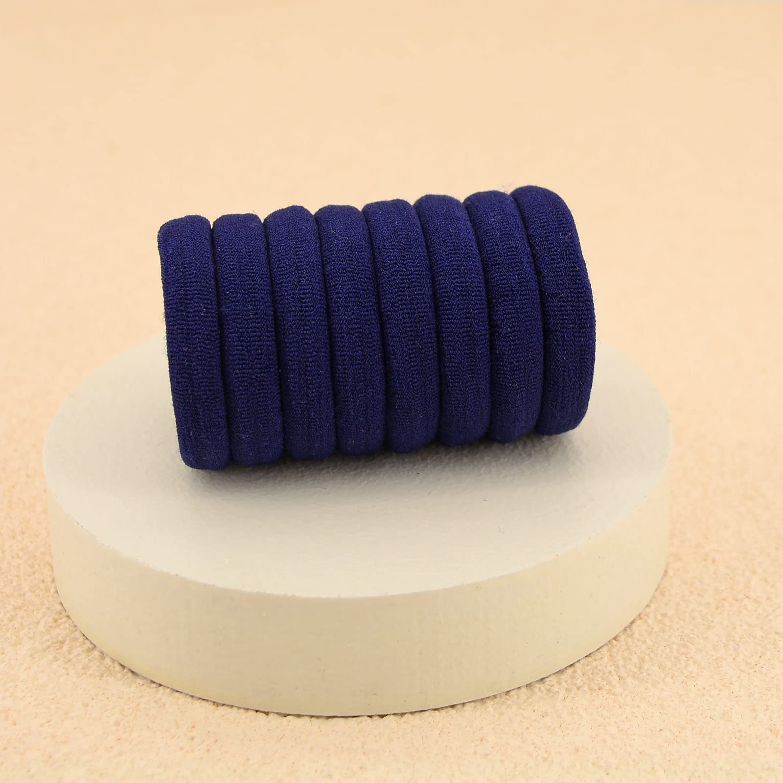 100 Pack Seamless Hair Ties For Women Girls Ponytail Holders For Thick Hair (Navy)