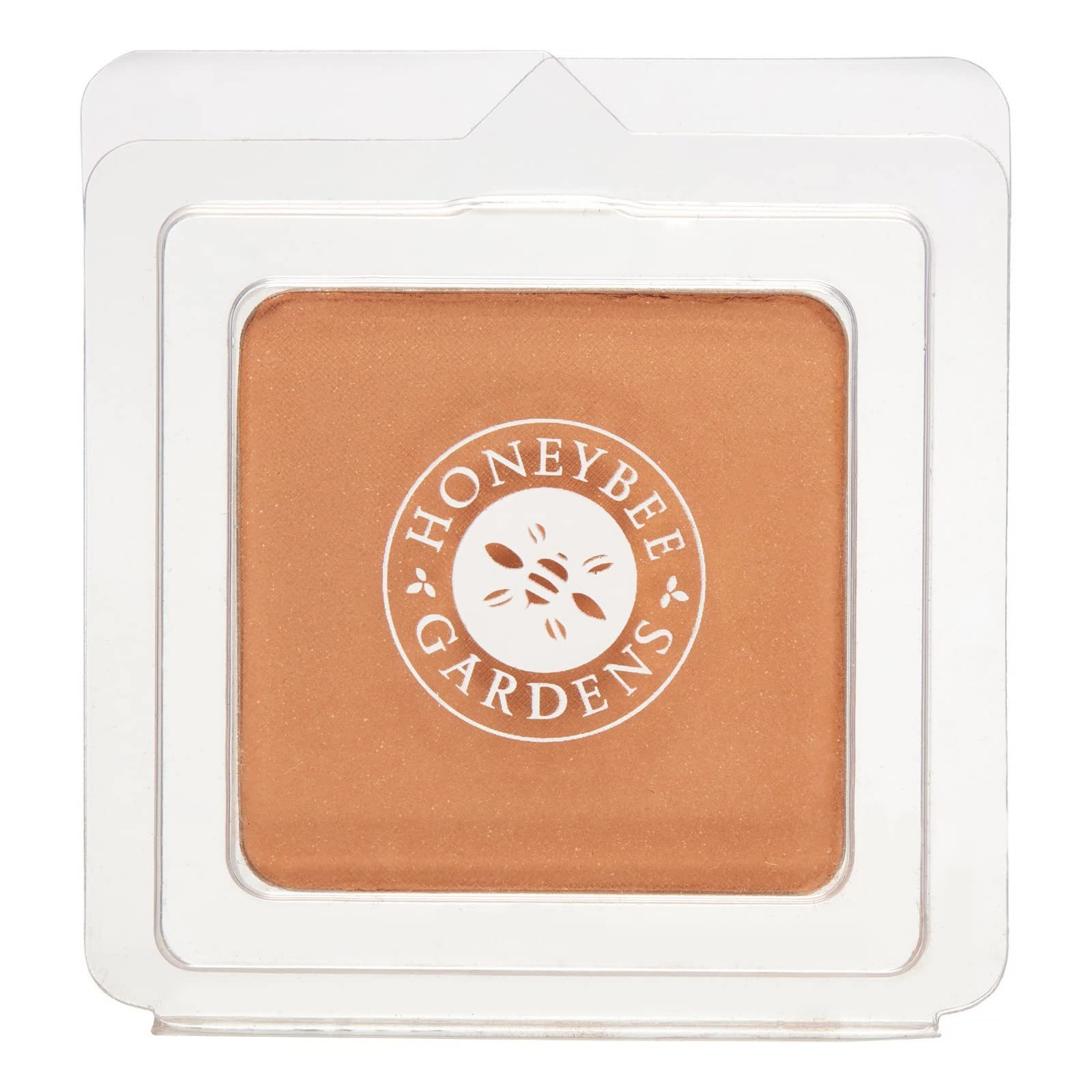 Honeybee Gardens Pressed Mineral Powder Foundation Refill, Sundance, Deep Tan/Mocha, Adjustable Coverage, Natural Finish, With B