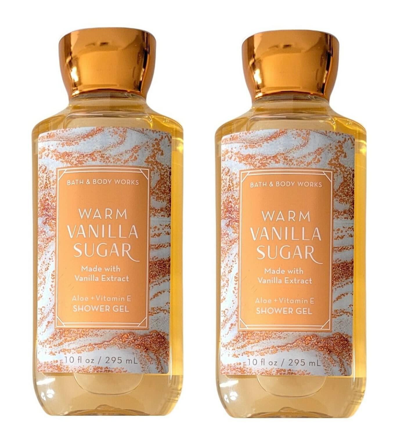 Bath And Body Works Warm Vanilla Sugar Shower Gel Gift Sets For Women 10 Oz 2 Pack (Warm Vanilla Sugar)