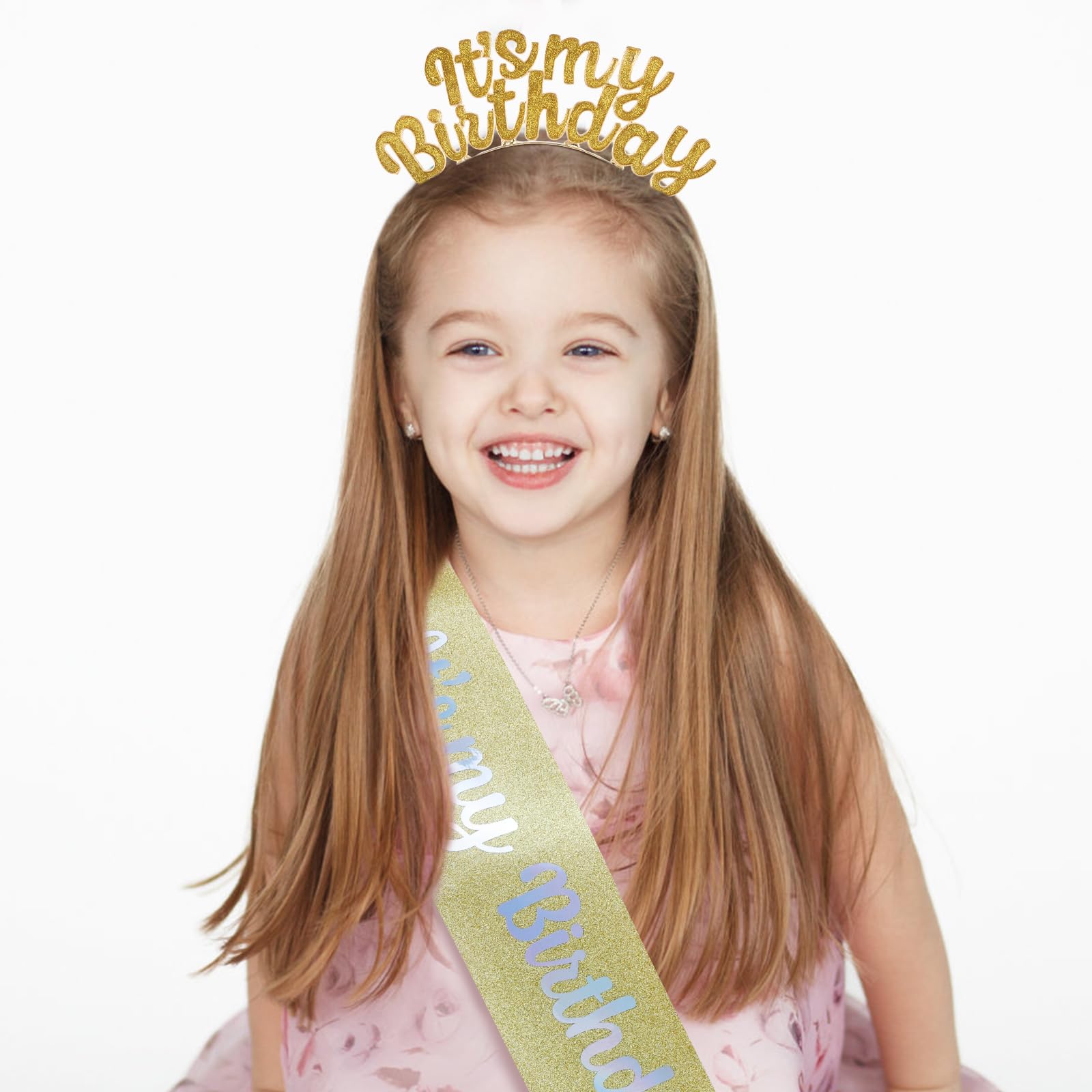 Chanaco Birthday Headband & Birthday Sash Set Its My Birthday    Crown And Sash Birthday Sashes And Tiara For Women Happy Birthd