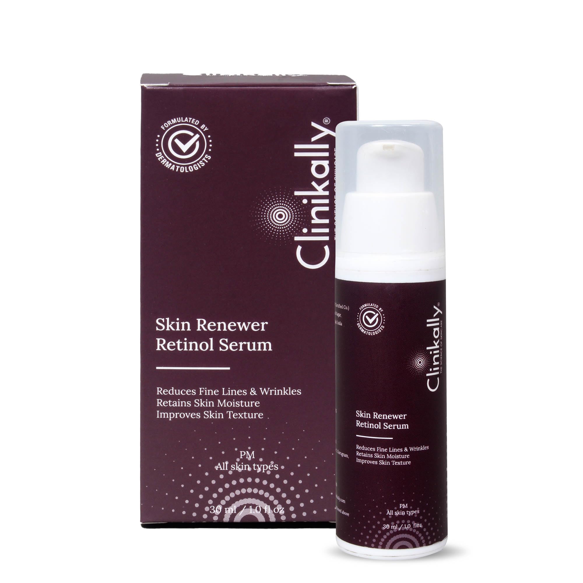 Clinikally Skin Renewer Retinol Serum | Targets Signs Of Aging Like Wrinkles & Fine Lines | Gentle Formula | Unisex | All Skin T