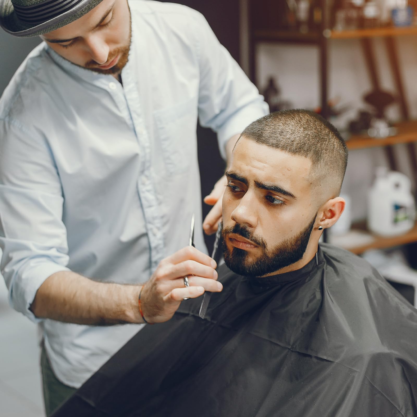 3 Pcs Makeup Capes Beauty Salon Makeup Bibs Shorty Smock For Clients Lightweight Comb-Out Beard Apron Hair Dye Capes Hair Salon