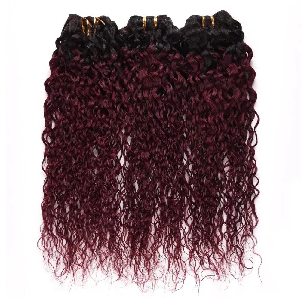 Feel Me Ombre Brazilian Hair Weave Bundles Water Wave Human Hair Bundles 8A Mink Unprocessed Brazilian Water Wave Virgin Hair Bu