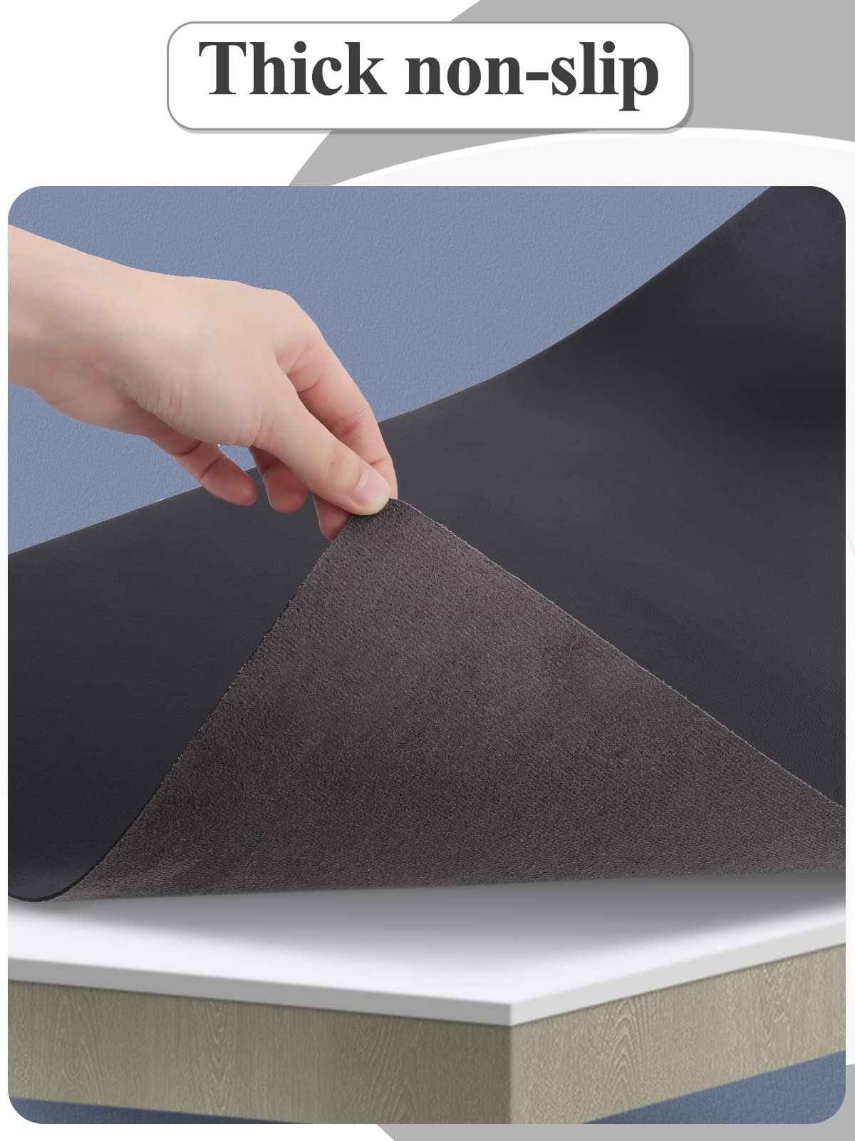 (Mat Only) Black Nail Art Table Mat, Foldable Nail Art Hand Rest Pad For Nail Arm Rest Cushion, Soft Microfiber Leather Nail Mat