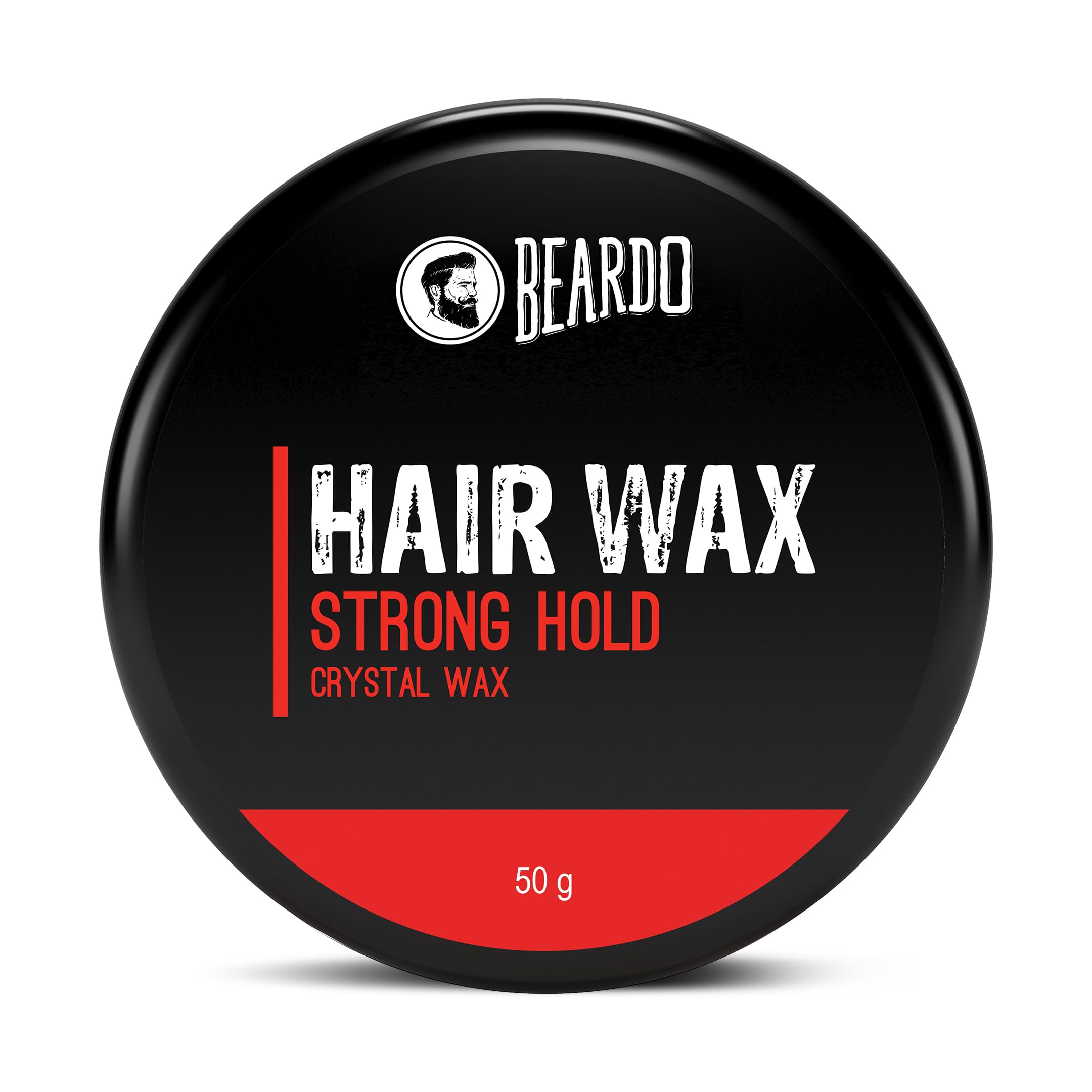 Beardo Stronghold Hair Wax For Men, 50 Gm | Crystal Hair Wax With Aloe Vera & Castor Oil | Hair Styling Wax For Glossy Finish & 