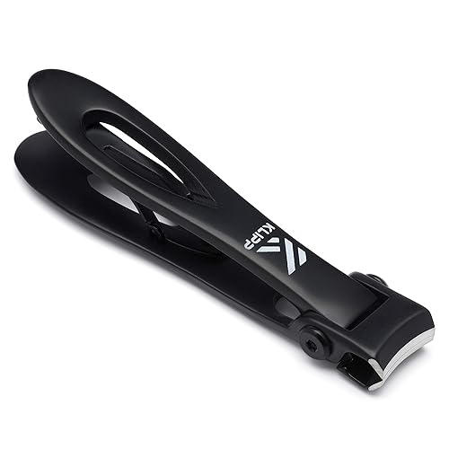 KLIPP Toenail Clippers – 15mm Wide Jaw Stainless Steel Cutter for Thick Nails, Black, Model KLP-JNC, Ideal for Seniors