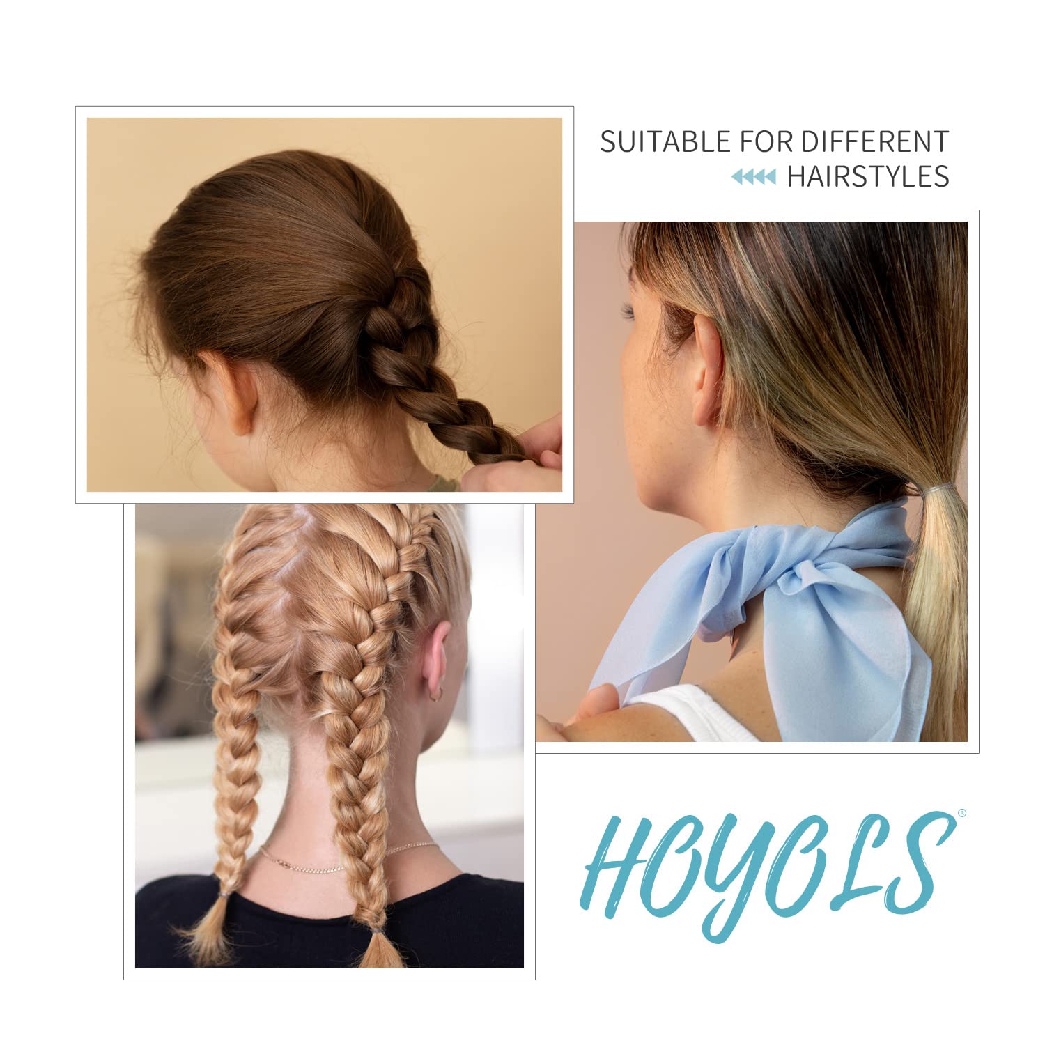 HOYOLS Brown Hair Ties Elastic Bands Small Rubber Bands for Girls Womens Hair No Damage Mini Stretchy Ponytail Holders Tiny Hair