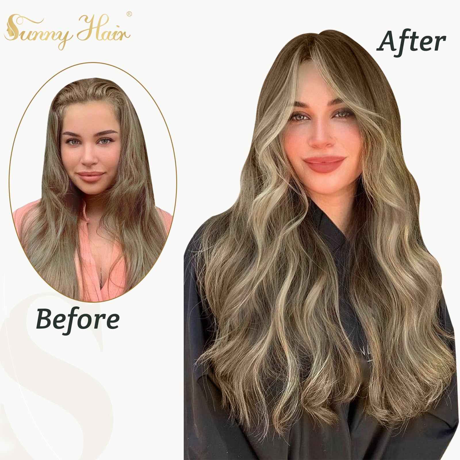 Sunny Beaded Weft Hair Extensions Medium Brown Ombre Blonde Micro Weft Hair Extensions Human Hair Ombre Brown EZE Weft Human Hai
