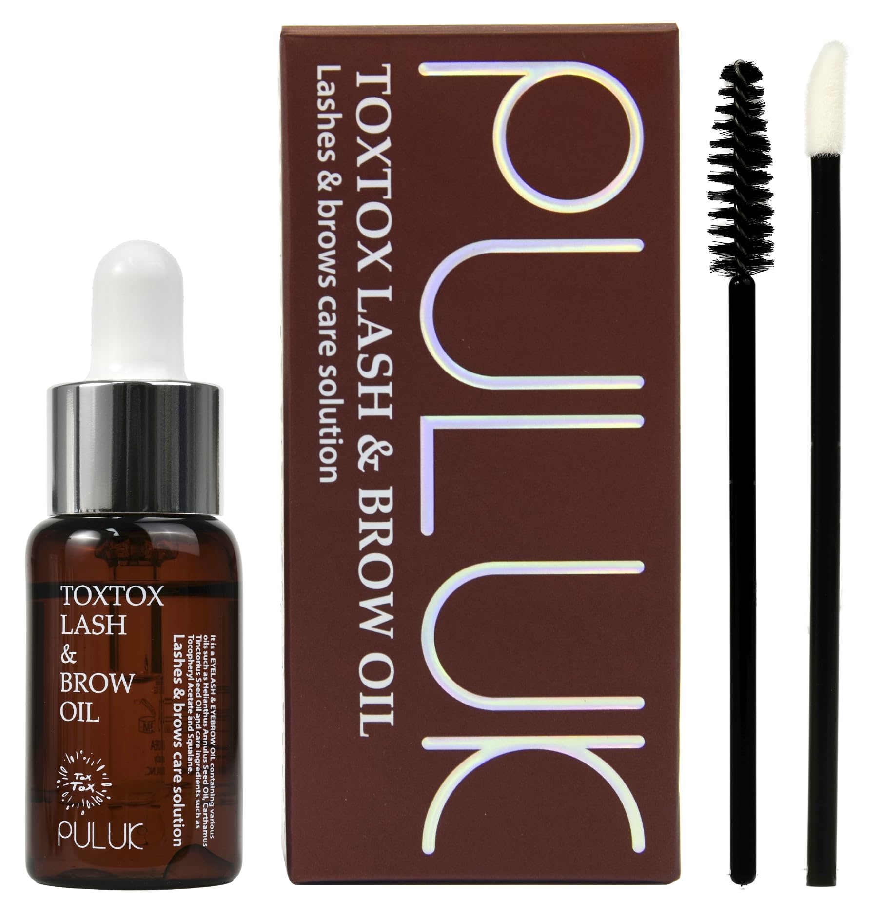 PULUK TOXTOX LASH & BROW OIL, 13 g / 0.45 oz, eyelashes repair, korean cosmetic, brow treatment, lash nutrition