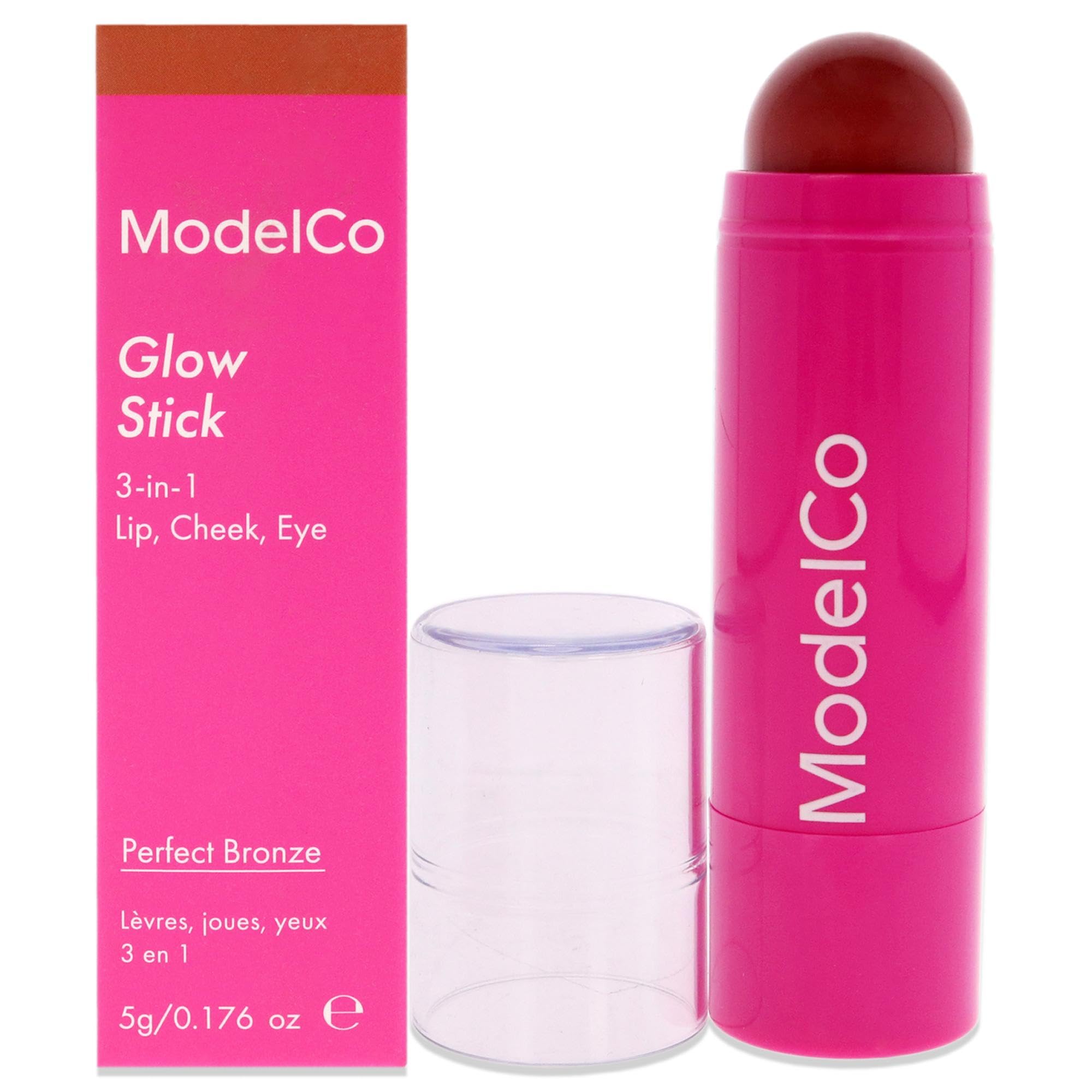 ModelCo Glow Stick 3-In-1 - Multi-Use Cream Color Stick - Hydrating Creamy Formula - Delivers Luminous Color For Healthy Glow - 