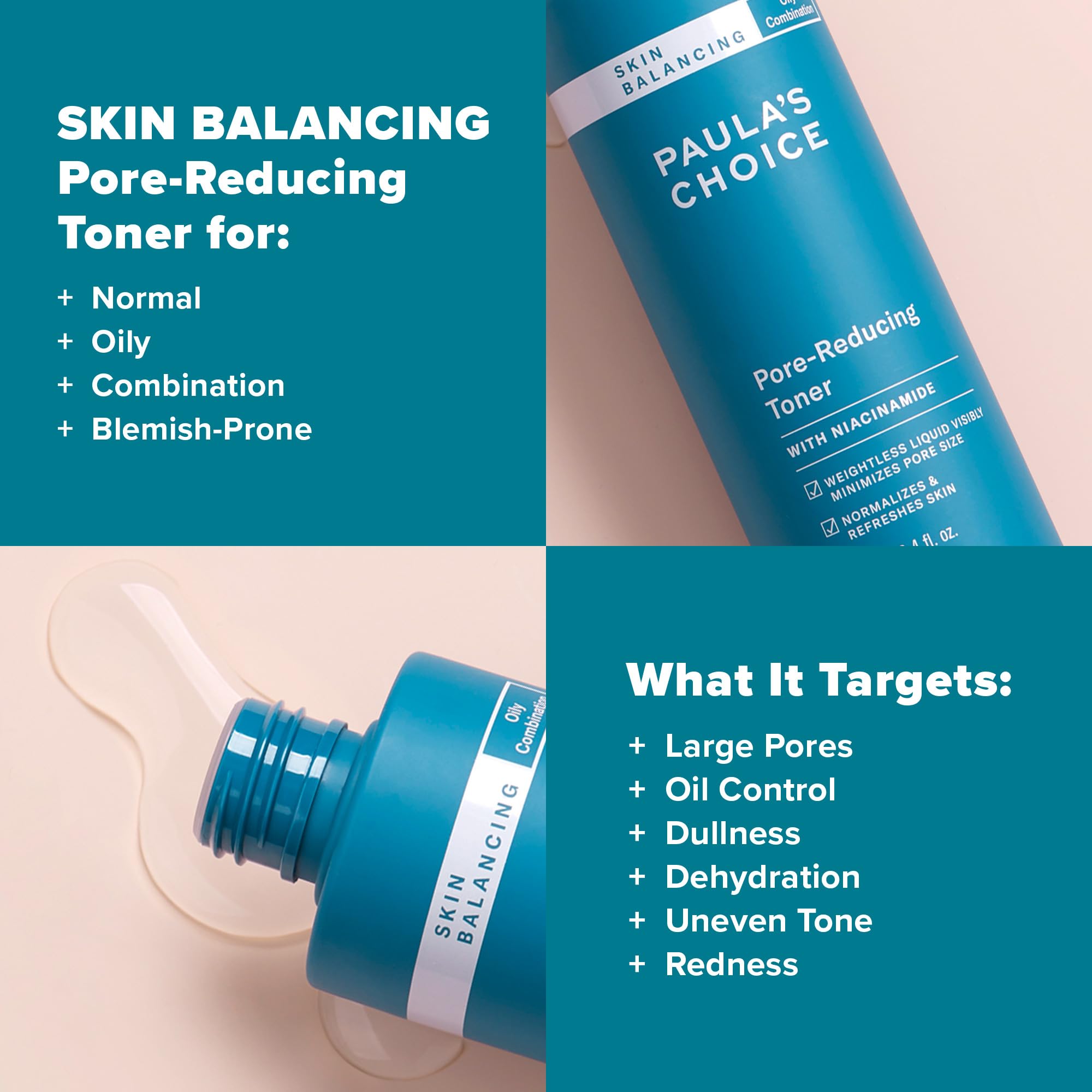 Paula'S Choice Skin Balancing Pore-Reducing Face Toner For Combination And Oily Skin, Minimizes Large Pores, Controls Oil & Shin
