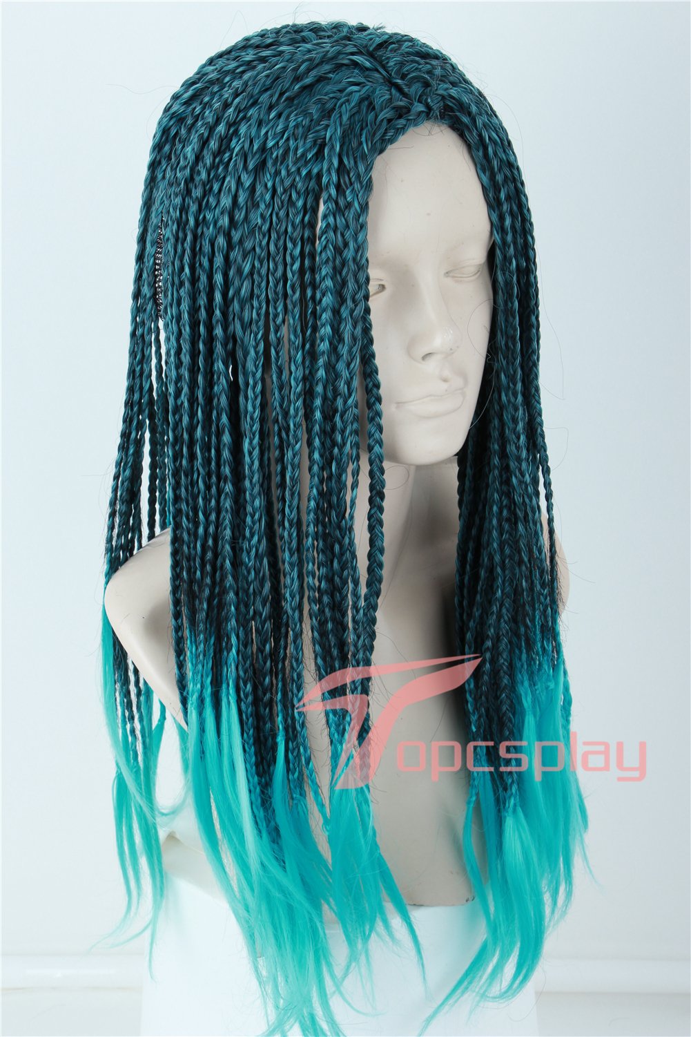 Topcosplay Child Kids Wig Anime Cosplay Wig Halloween Costume Braids Wigs