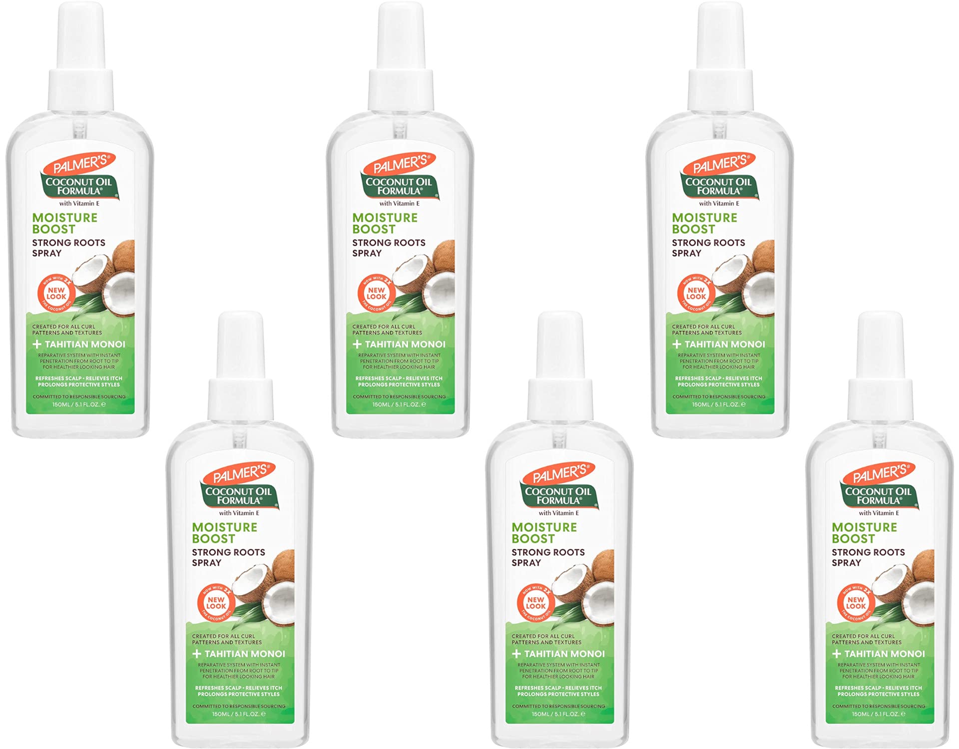 Palmers Coconut Oil Strong Roots Spray 5.1 Ounce (150ml) (6 Pack)