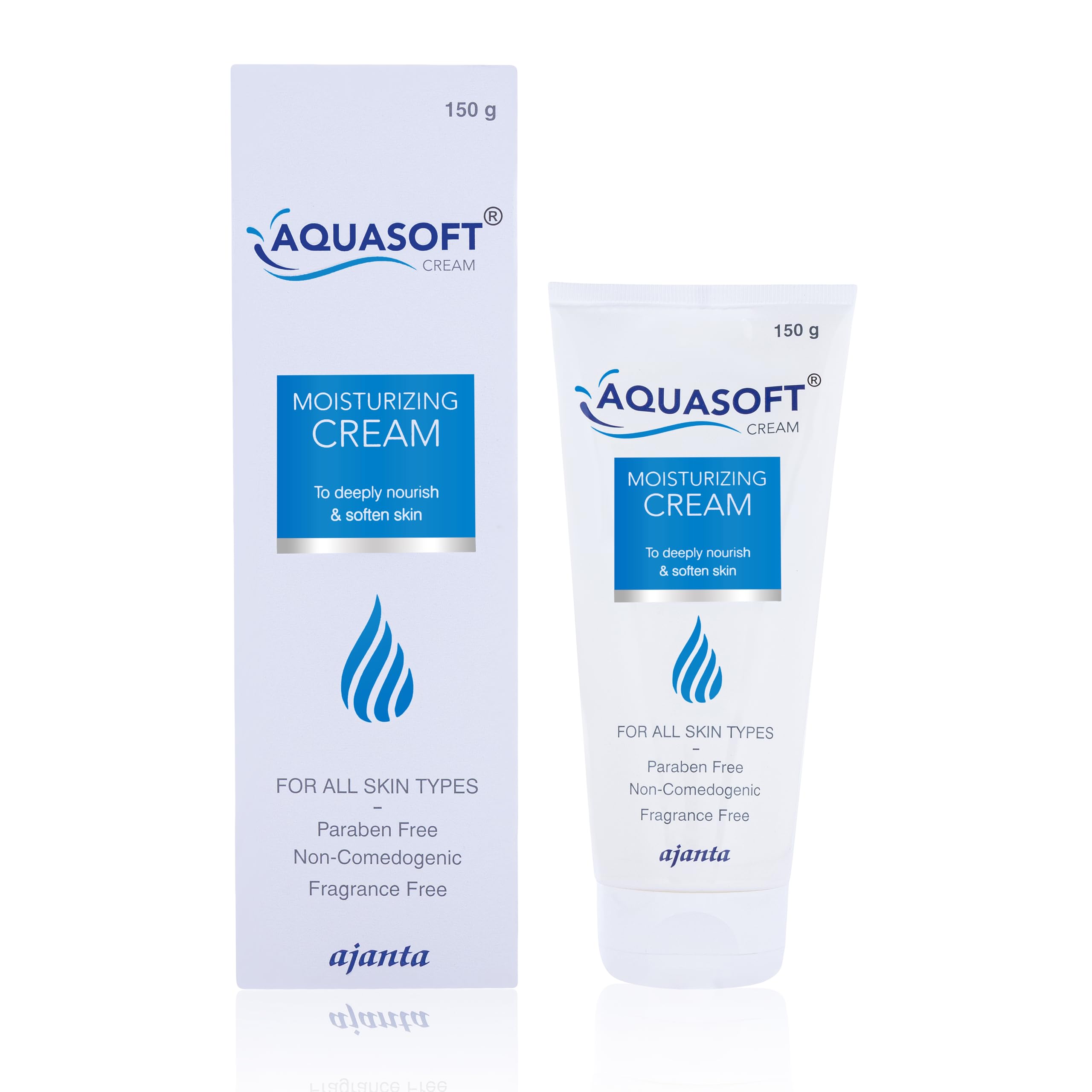 Aquasoft Moisturising Cream (150 Gm) | Triple Hydration Complex (Glycerine, Propylene Glycol, Wool Fat) | Daily Moisturizer For 
