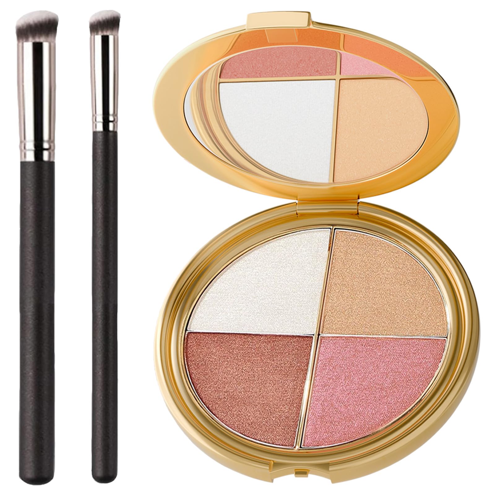 4 in 1 Eye & Cheek Palette, Eyeshadow and Highlighter Makeup Palette
