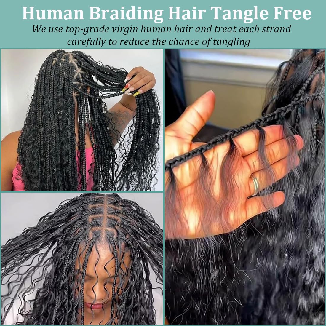 Deep Wave Bulk Human Hair For Braiding No Weft Unprocessed Brazilian Virgin Human Hair Extensions Wet And Wavy Micro Braiding Ha