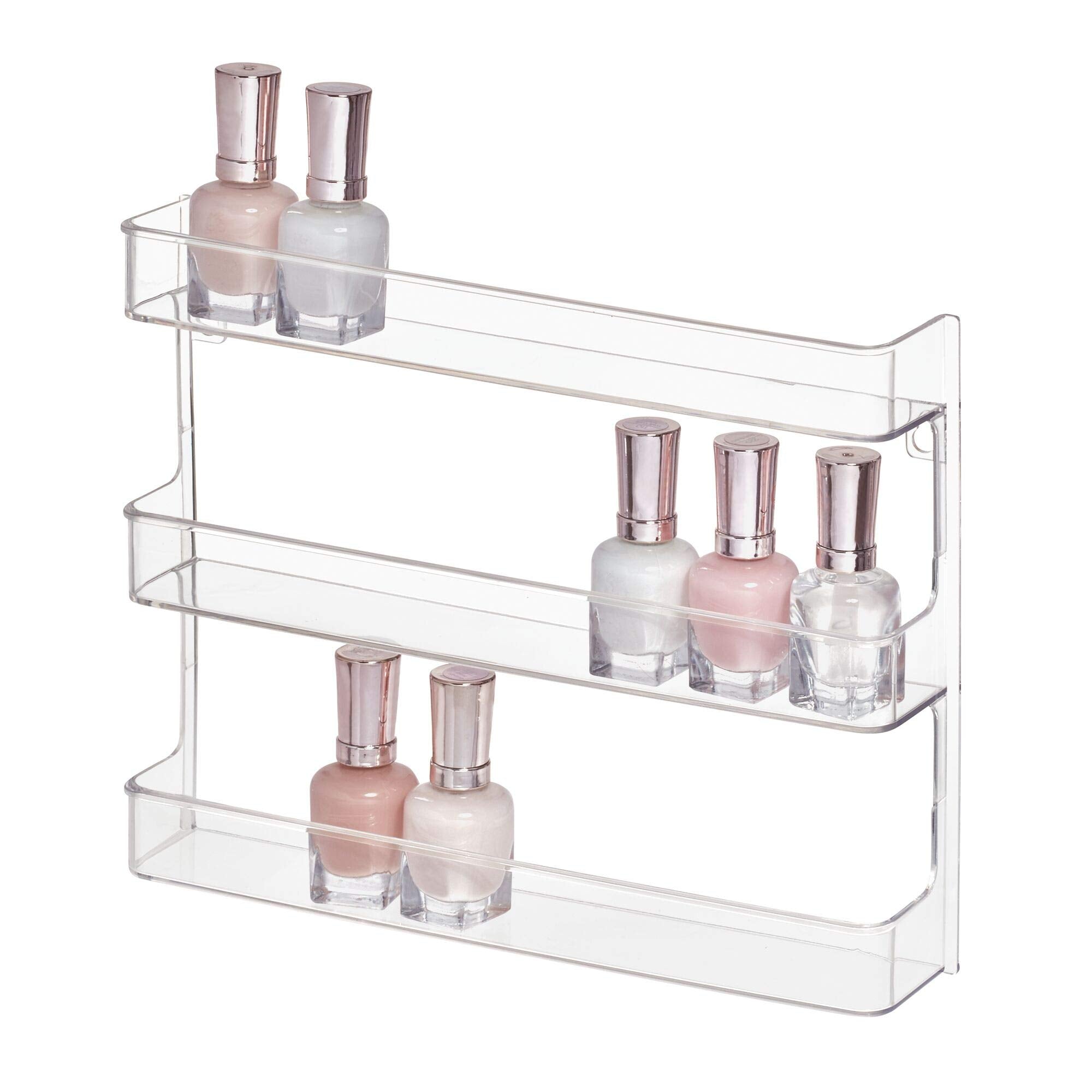 iDesign Hanging Nail Polish & Cosmetics Organizer, The Clarity Collection - 8.78 x 2.02 x 11.07, Clear