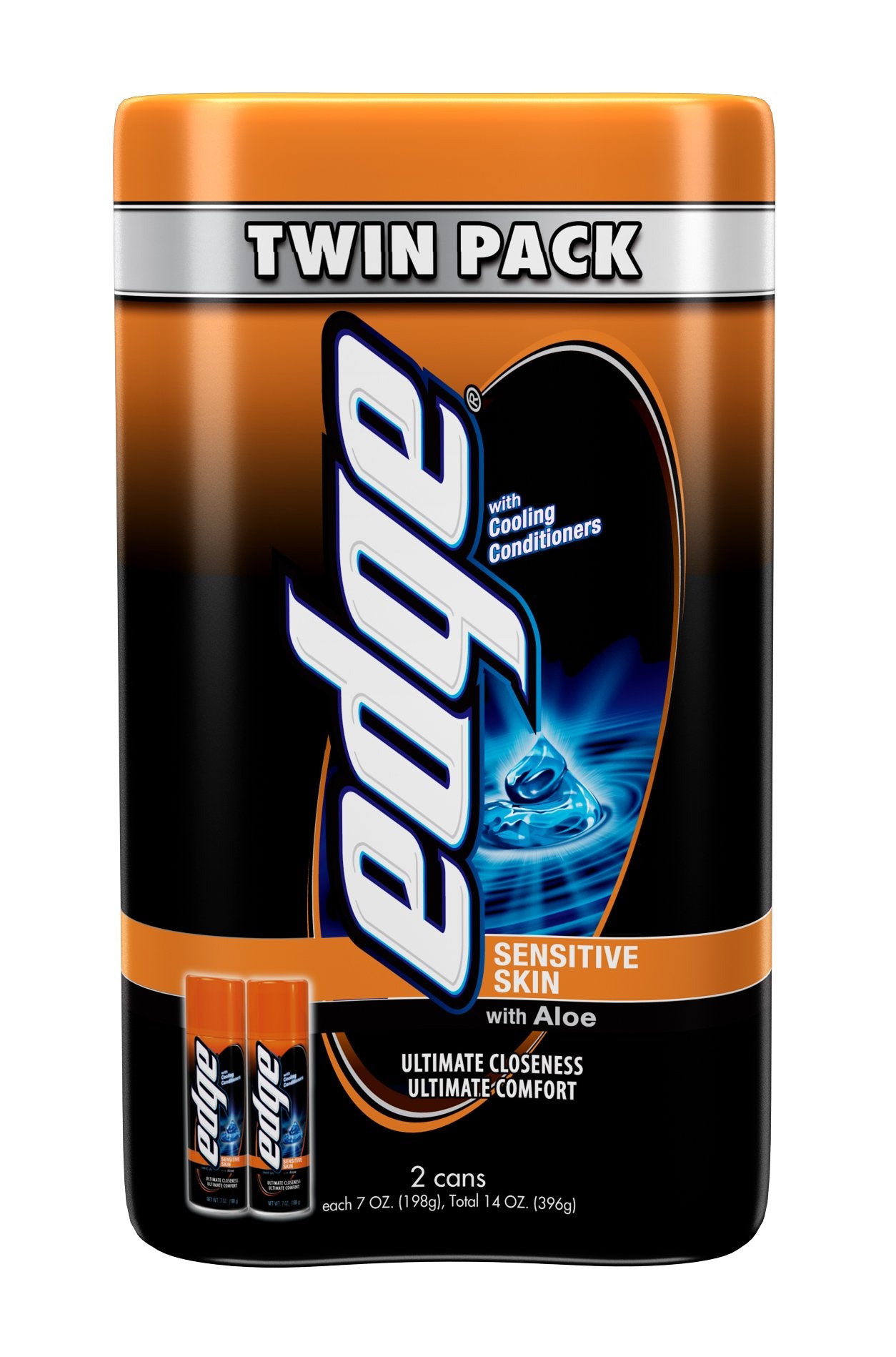 Edge Shave Gel For Men Sensitive Skin Twin Pack - 7 Ounce