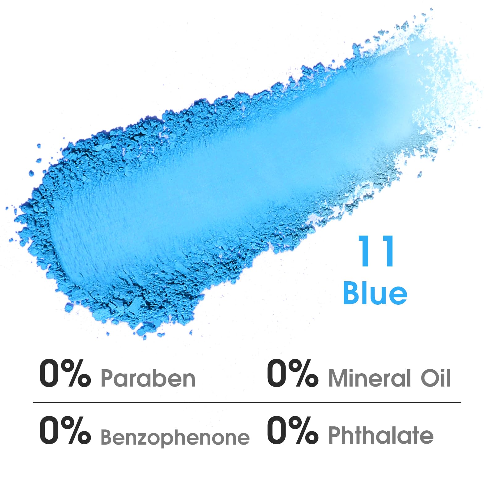 Ucanbe Blue Single Eyeshadow Palette, Highly Pigmented Matte Eye Shadow Powder, Professional Long-Lasting Waterproof Makeup Pale
