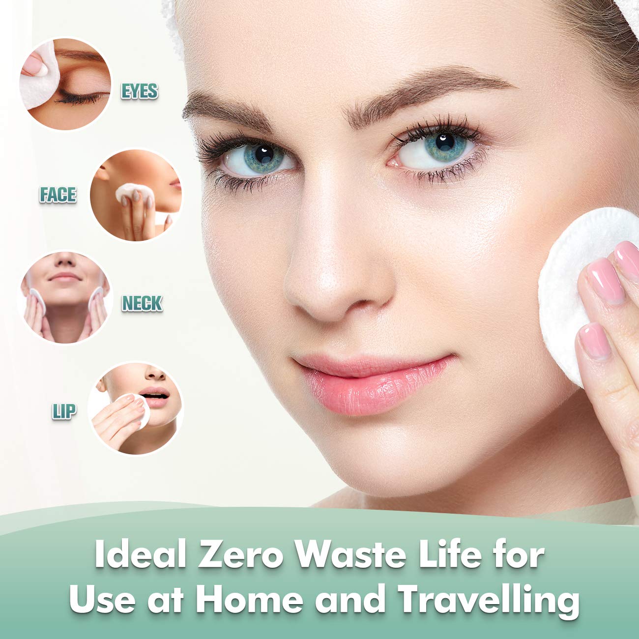 Wegreeco Cotton Rounds Reusable -Reusable Makeup Remover Pads For All Skin - Cotton Cloth For Removing Makeup - Reusable Dog Eye