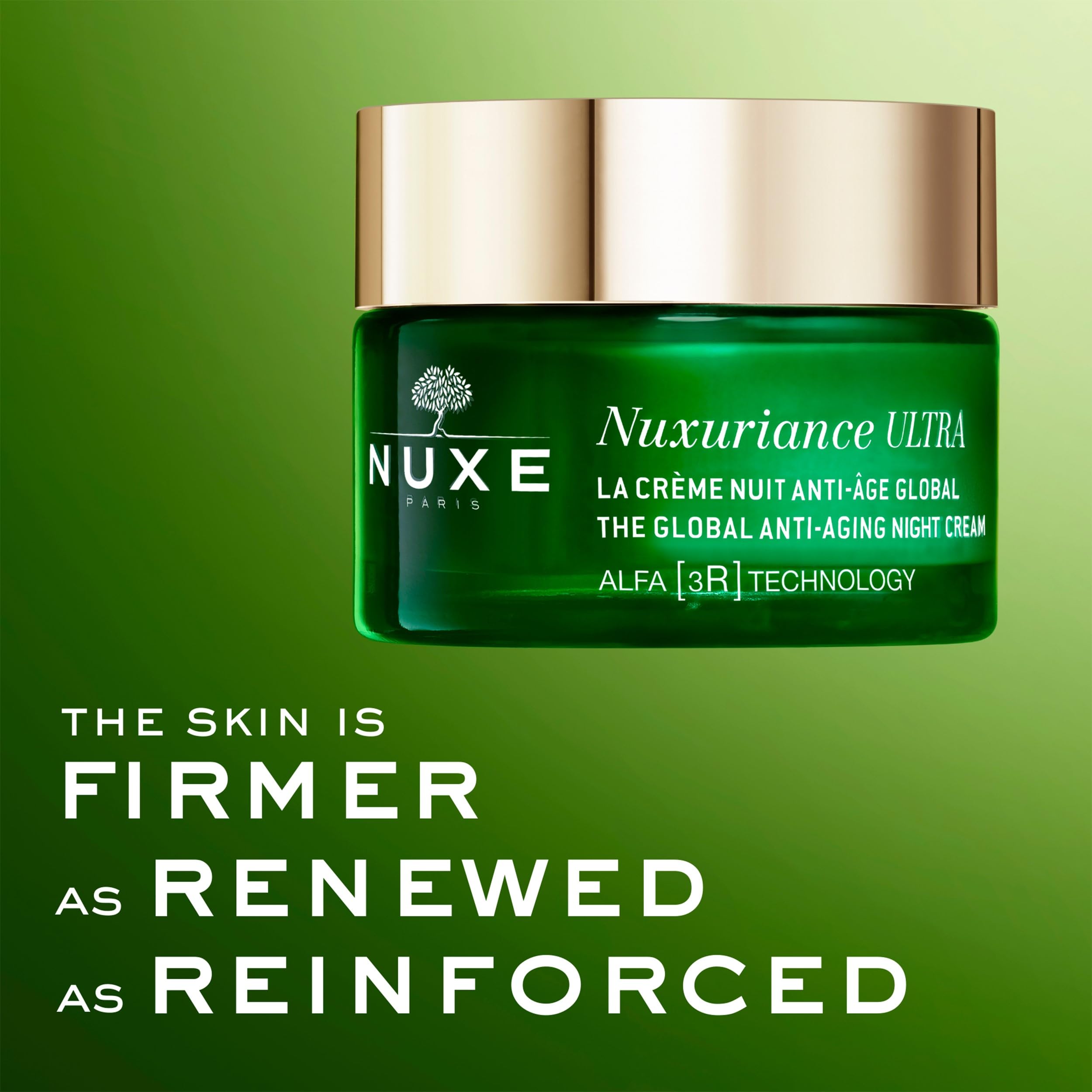 Nuxe Nuxuriance Ultra Global Anti-Aging Night Cream with Hyaluronic Acid and ALFA 3R Technology, Revitalize, Renewing, Resurfaci