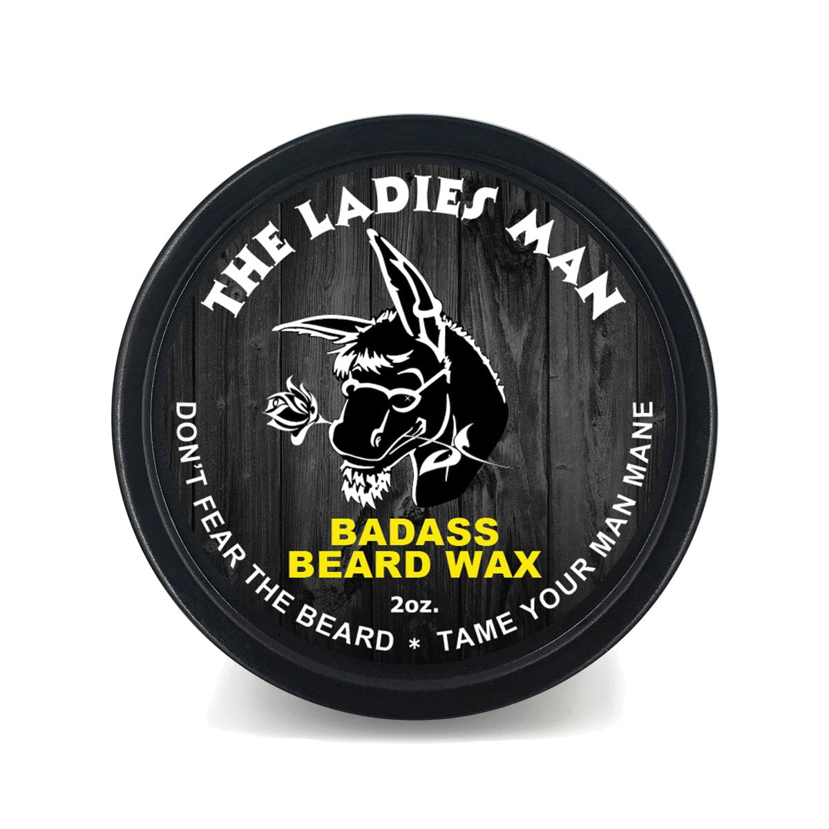 Badass Beard Care Beard Wax For Men - The Ladies Man Scent, 2 Oz - Softens Beard Hair, Leaves Your Beard Looking And Feeling Mor