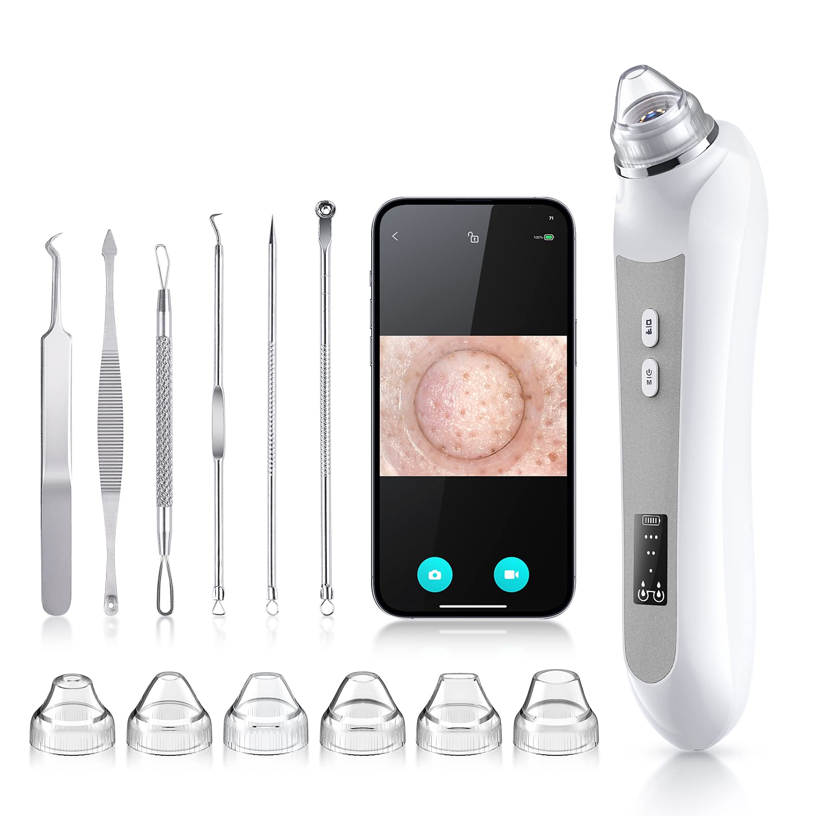 Blackhead Remover Vacuum, Black Head Remover For Face With Camera, Pore Vacuum For Men And Women, Usb Interface Type Blackhead R