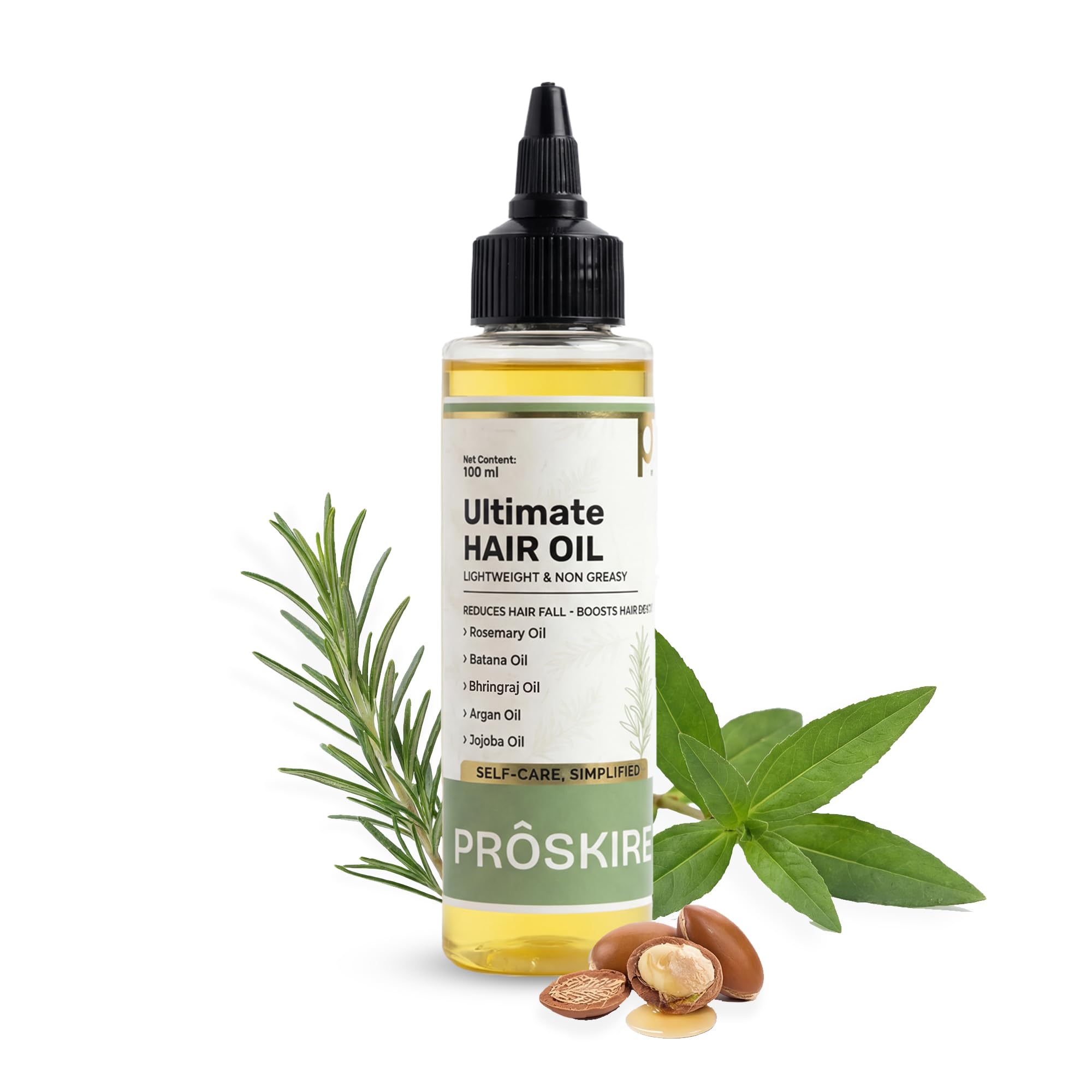 Proskire Ultimate Hair Growth Oil | Lightweight NonGreasy Hair Growth Oil With Rosemary, Batana & Bhringraj | Reduces Hair Fall