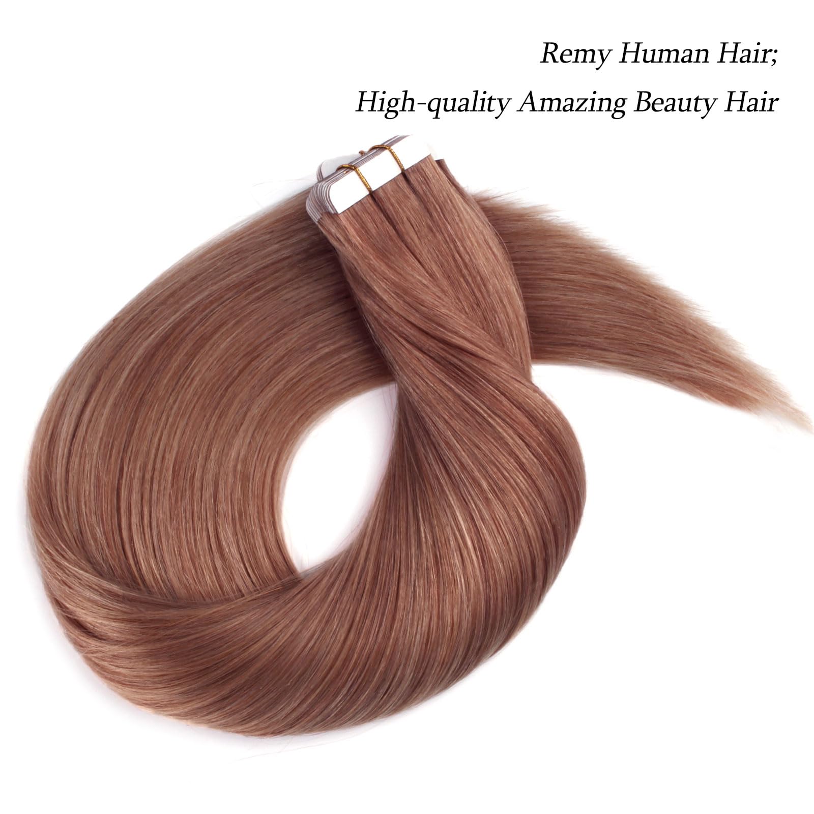 Abh Amazingbeauty Hair Semi-Permanent Real Remi Remy Human Tape In Hair 50G 20Pcs Skin Weft Taped Invisible Seamless Reusable Au
