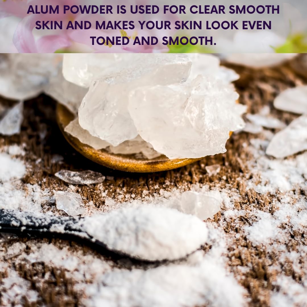 mGanna 100% Natural Alum Powder for Skin and Health Care 227 GMS / 0.5 LBS