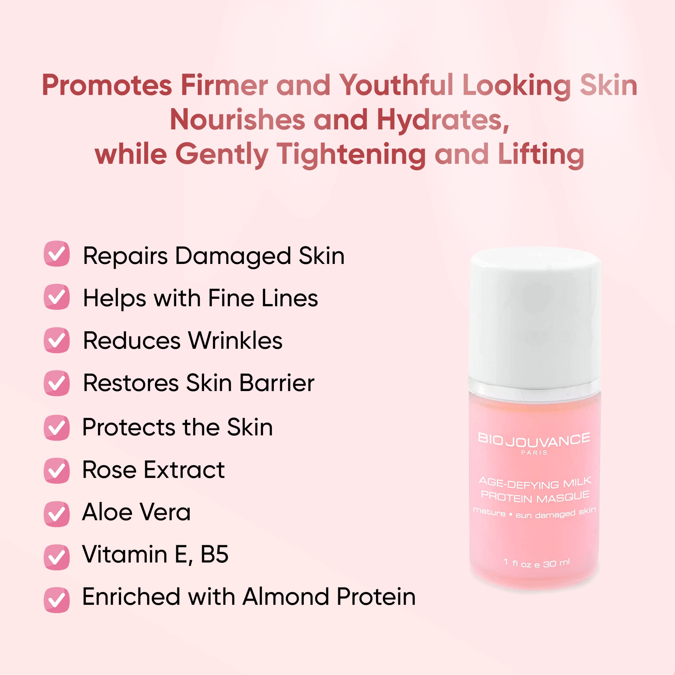 Bio Jouvance - Age Defying Milk Protein Mask 1 oz / 30ml Face Skin Care Treatment