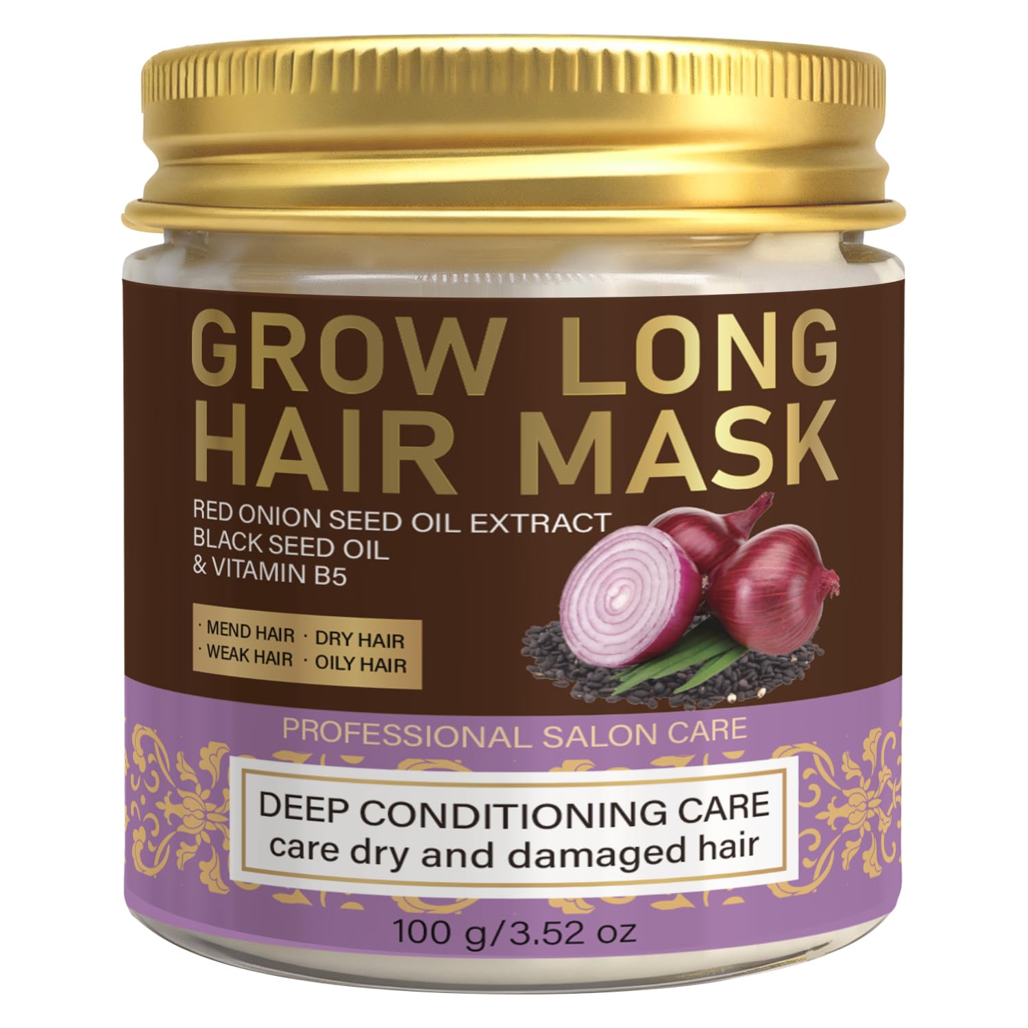 2PCS Onion Hair Mask and Repair Therapy  Hydration, Strengthening for Healthier Hair  Onion conditioner for Scalp & Hair Care,