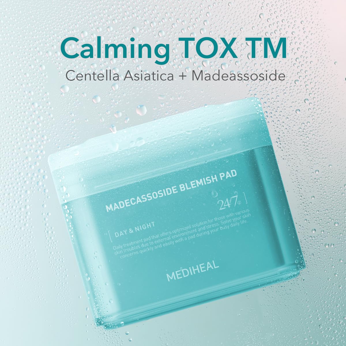 (Only Refill) Mediheal Madecassoside Blemish Pad (100 Pads) - Cotton Facial Toner Pads For Anti Blemish To Improved Uneven Skin