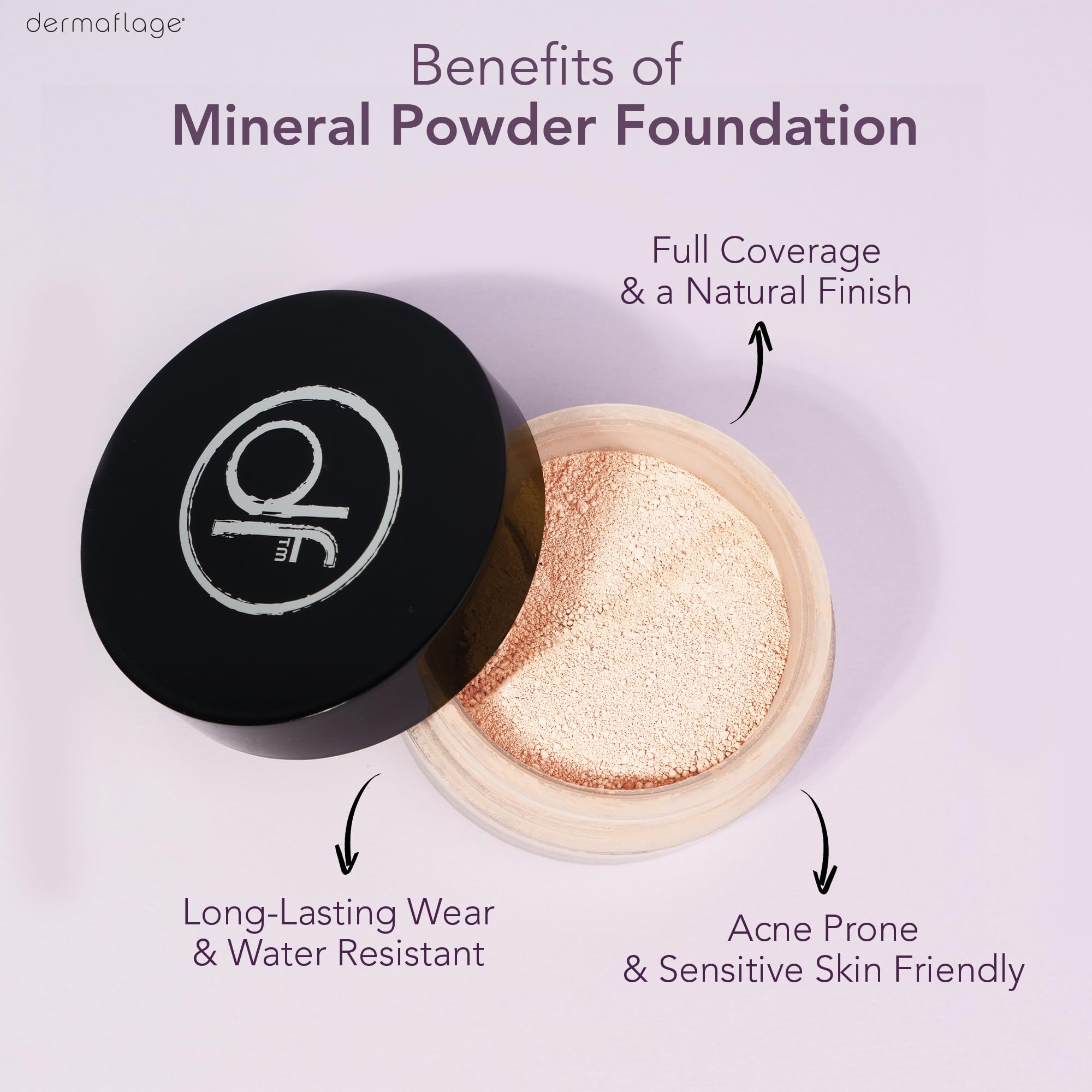 Mineral Powder Foundation for Sensitive Skin, Powder Sunscreen with SPF 26, All Natural Ingredients, Anti-oxidant protection, Ma