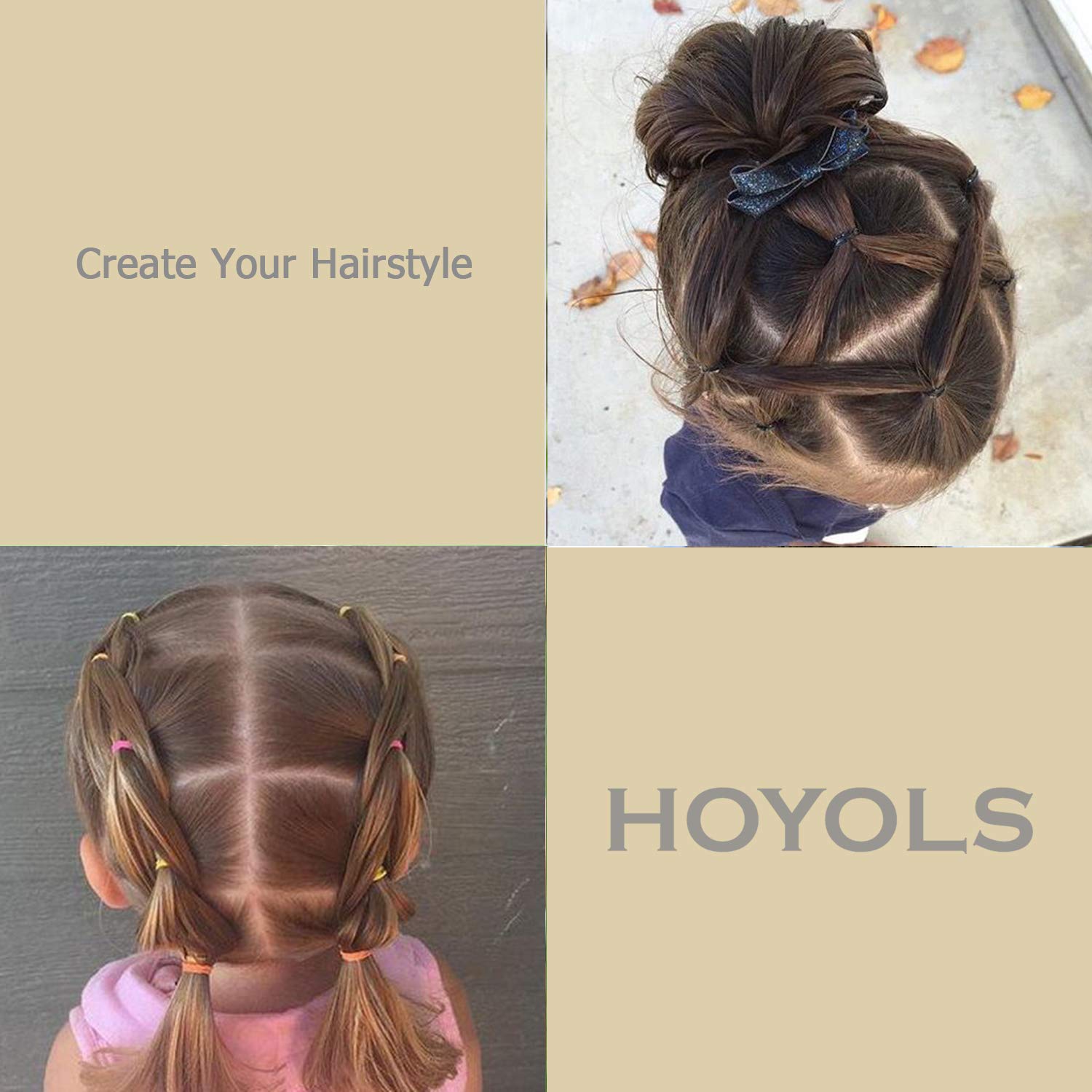 12A Small Black Rubber Bands for Hair Ties Elastics Mini Toddler Braids Ponytail Holders for Baby girls Infants kids Thick Hair