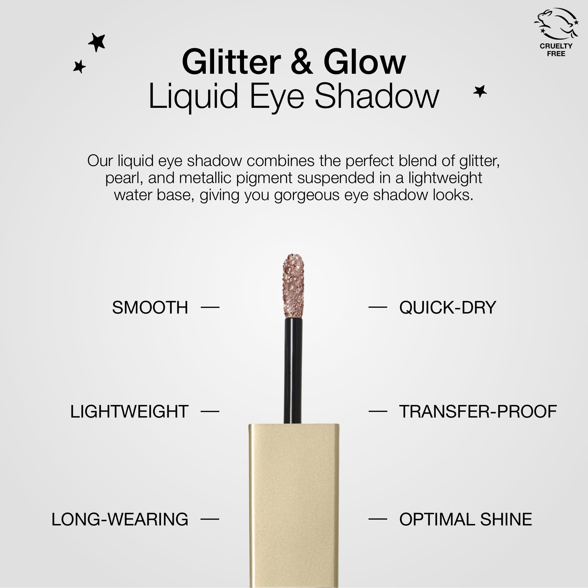 Stila Magnificent Metals Glitter & Glow Liquid Eye Shadow, Rose Gold Retro, Original