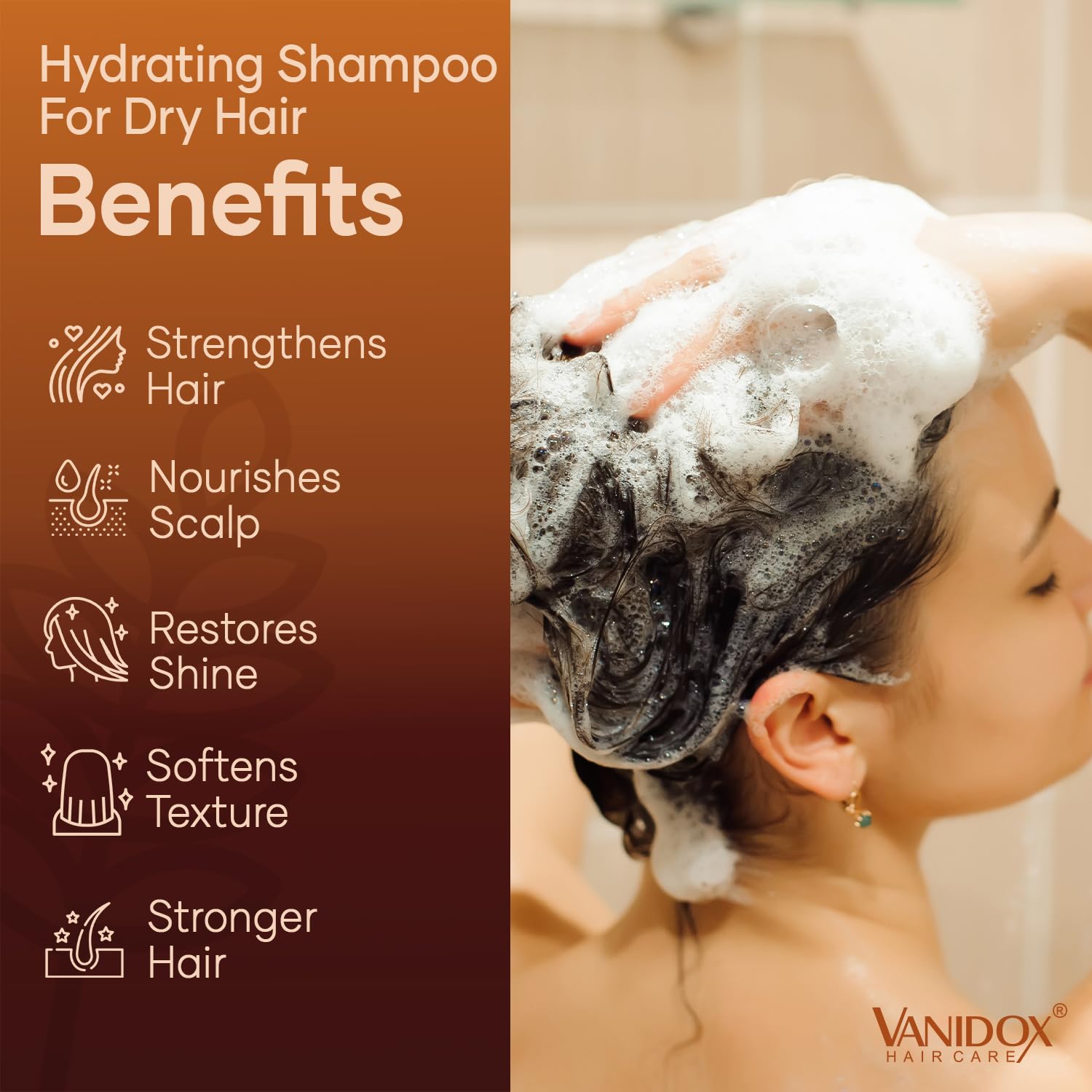 VANIDOX Batana Oil Shampoo - Biotin & Niacinamide Enriched - Sulfate-Free, Paraben-Free - Moisturizing & Strengthening Hair Clea