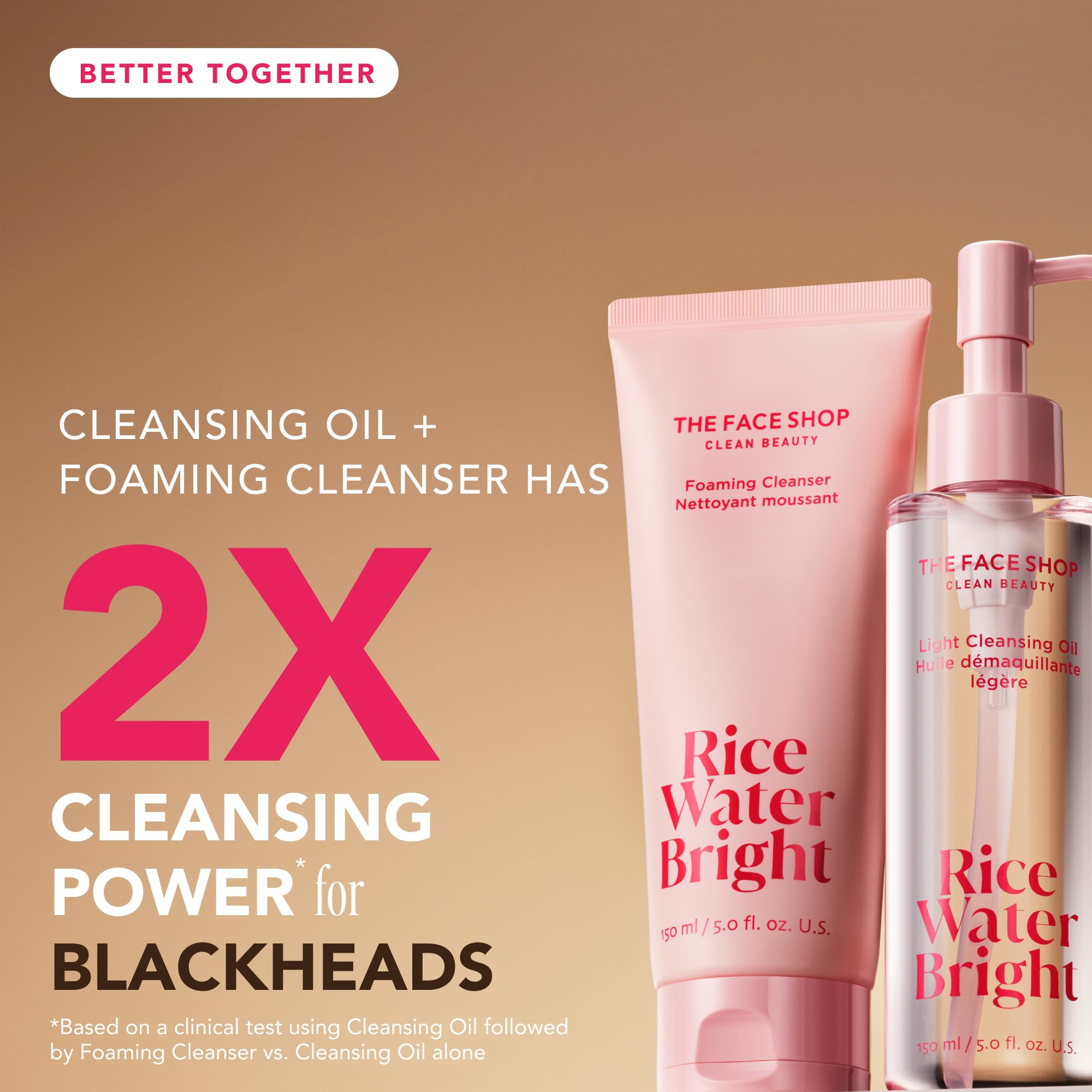 The Face Shop Rice Water Bright Face Wash, Facial Cleanser For Sensitive, Normal & Oily Skin, Gentle Hydrating Daily Face Cleans