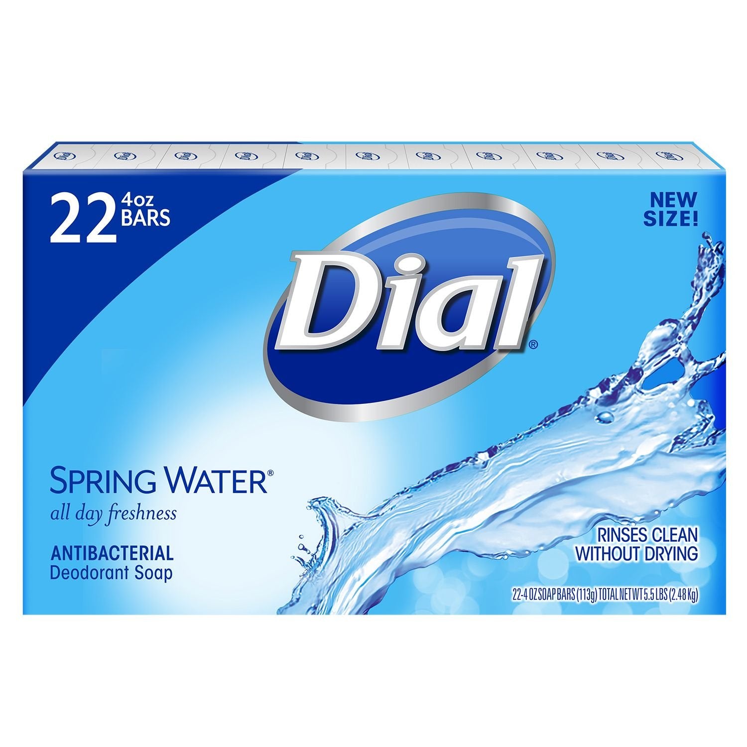 Dial Antibacterial Bar Soap, Spring Water, (44 Count -Spring Water)