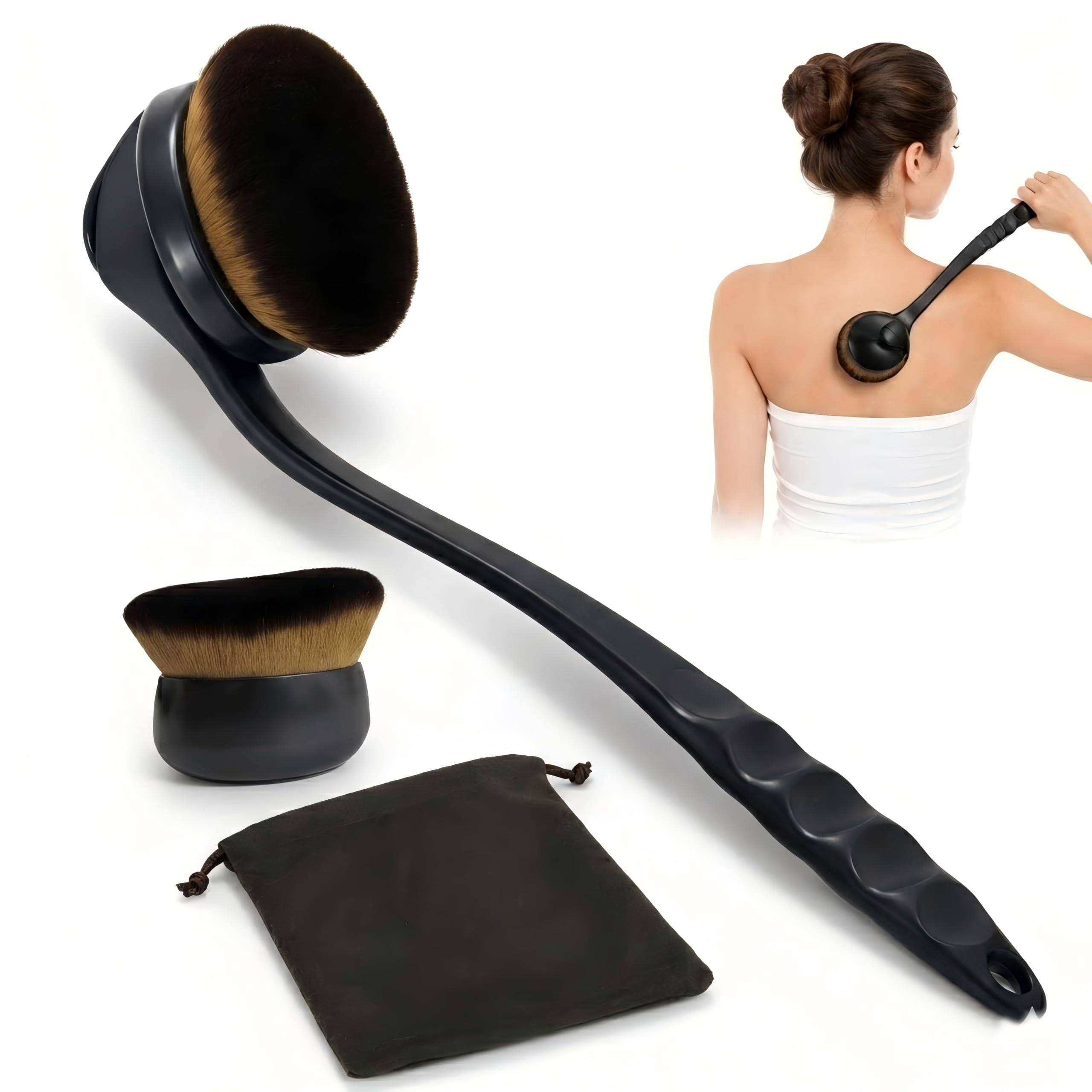 Self Tanner Back Applicator Brush Set, Long Handle Body Brush