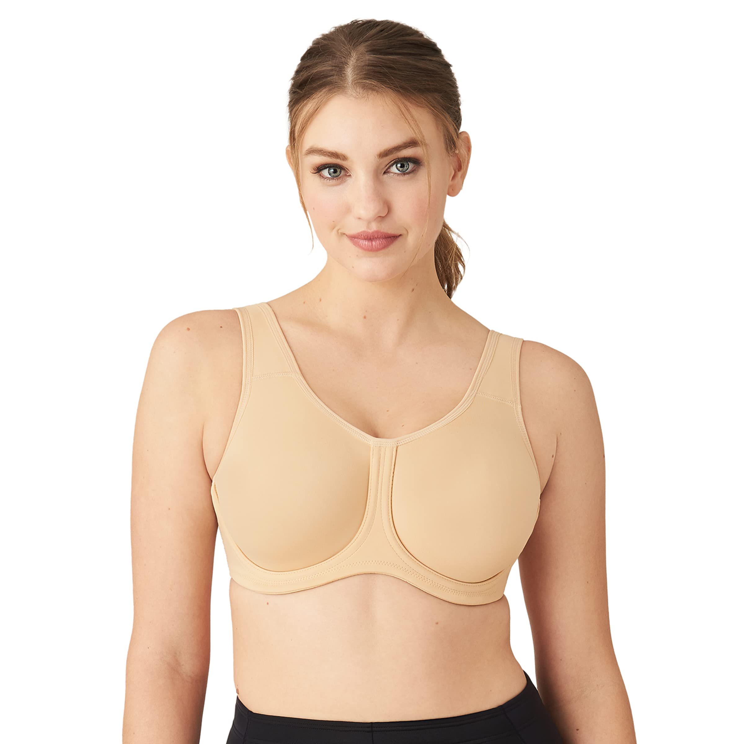 Wacoal womens Full Figure Underwire sports bras, Sand, 34DD US