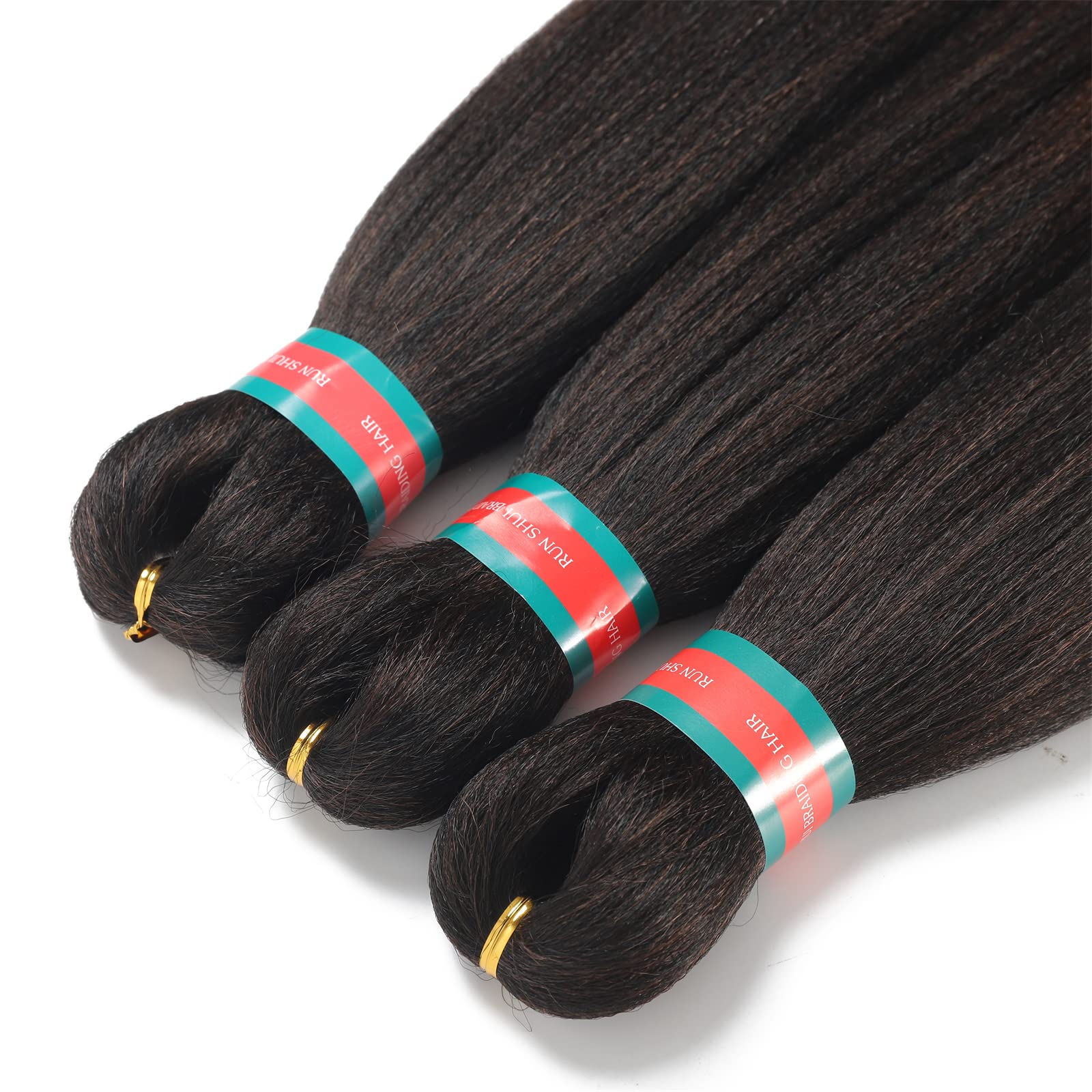 Run Shui Braiding Hair,36 Inch Yaki Texture Braiding Hair Pre Stretched,Kanekalon Braid Hair Extensions, Hot Water Setting Pre S