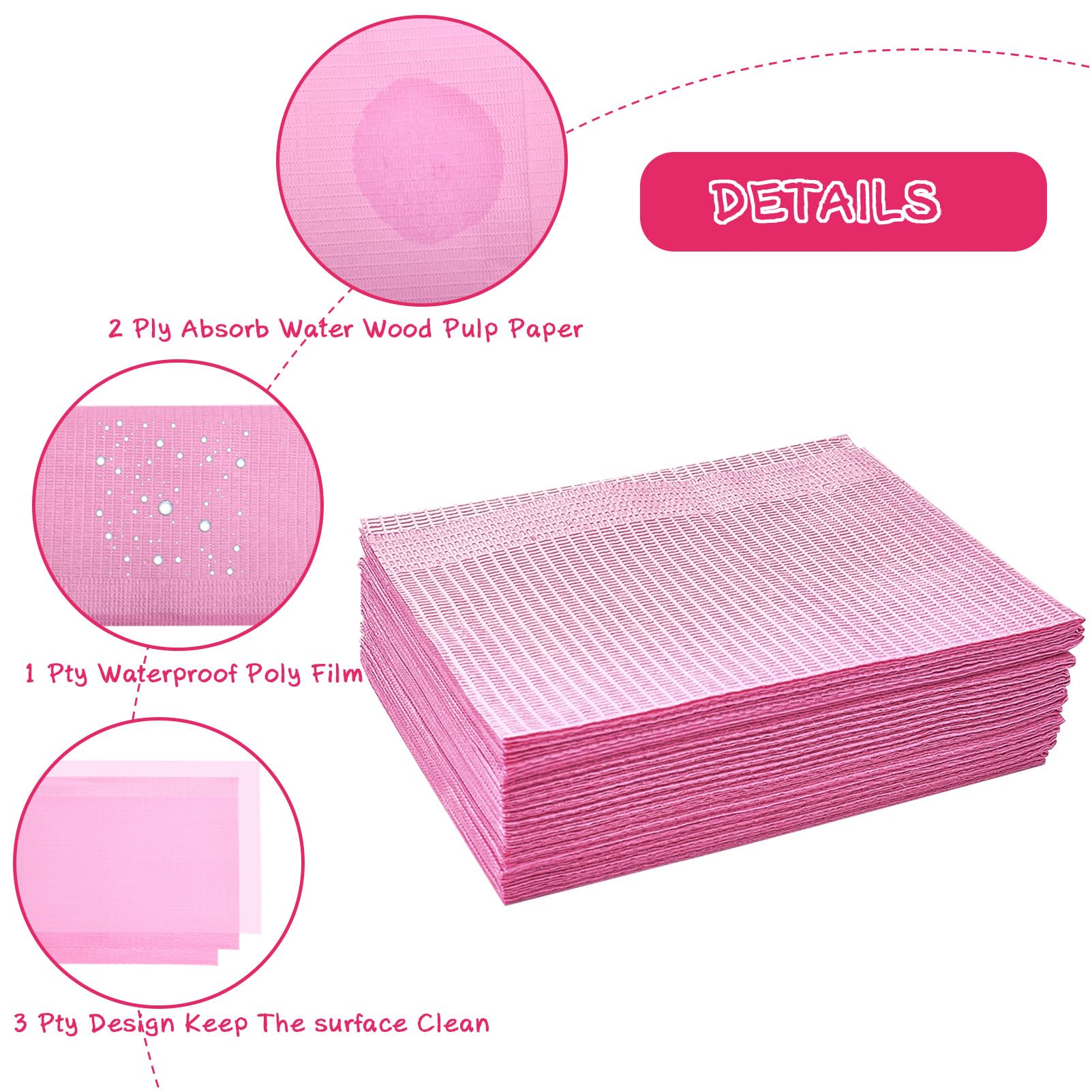 20 Pcs Disposable Nail Art Table Mat,13''X18'' Nail Art Table Towels Mat,3 Ply Nail Napkins For Acrylic, Nail Art Mat Paper Shee