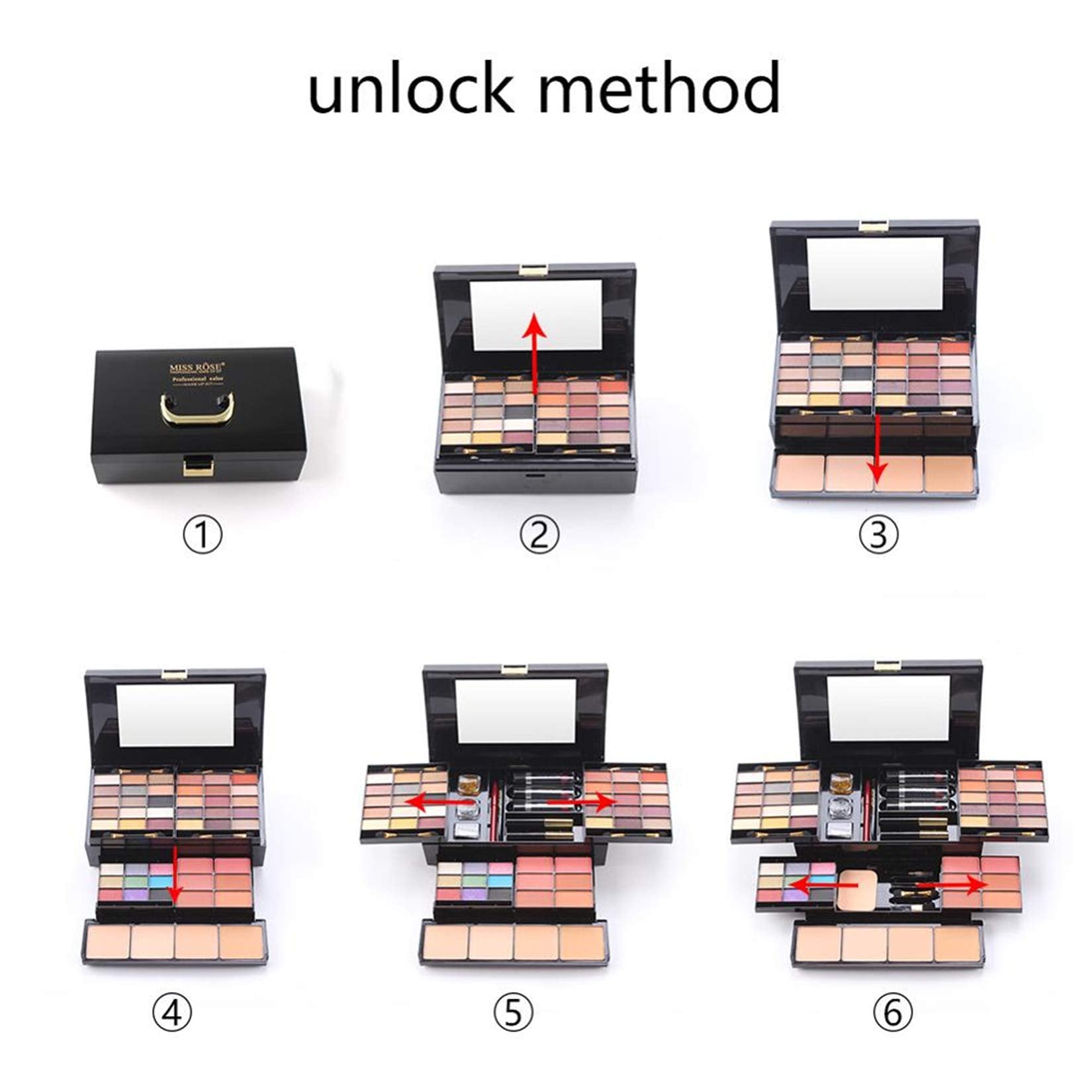 Fantasyday 54 Colors All In One Makeup Gift Set Holiday Birthday Beauty Cosmetic Essential Starter Bundle Include 39 Eyeshadow P