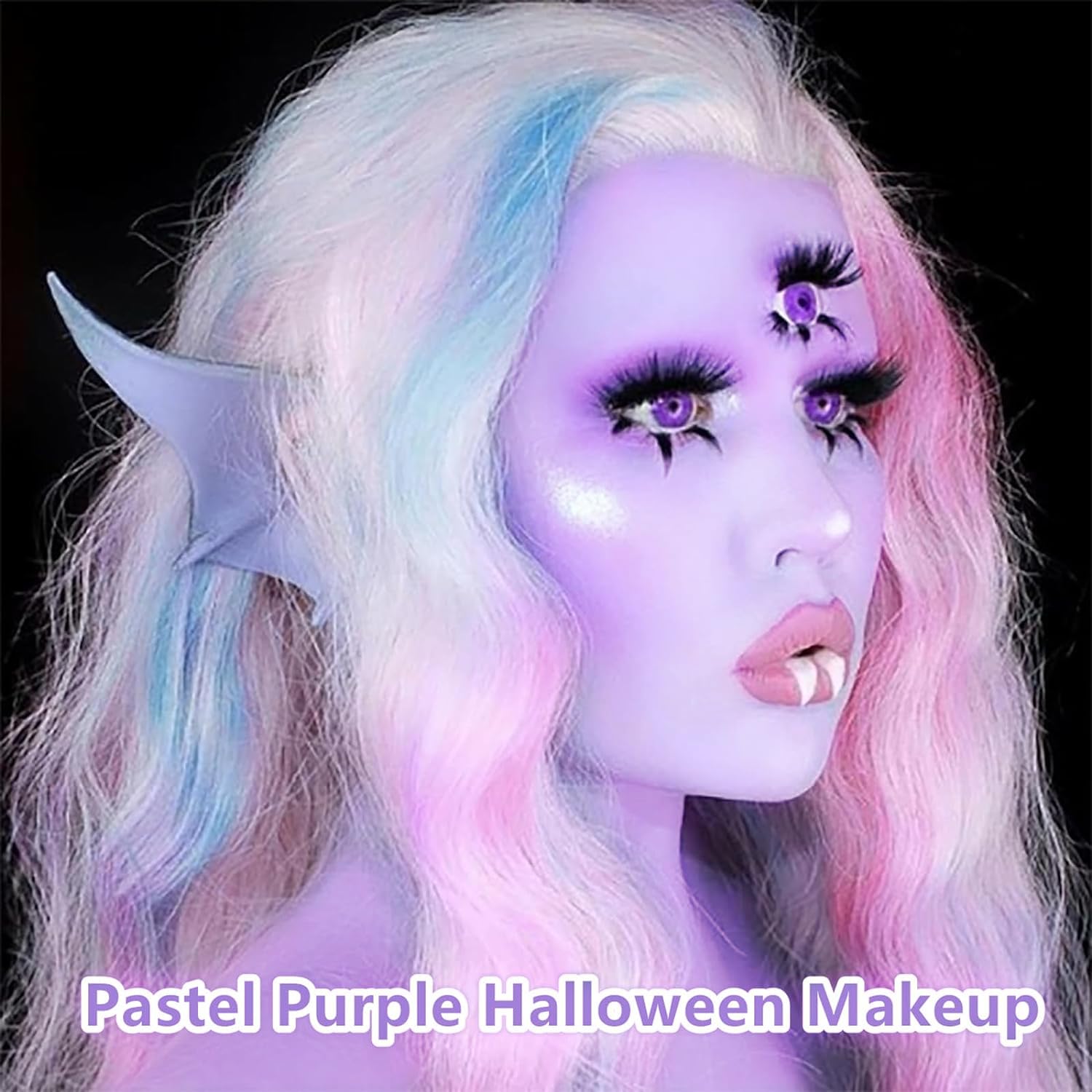 Go Ho Makeup Pastel Purple Cream-Blendable Stick - Waterproof Pastel Purple Professional Sfx Makeup Witch Ursula Face Paint,Safe