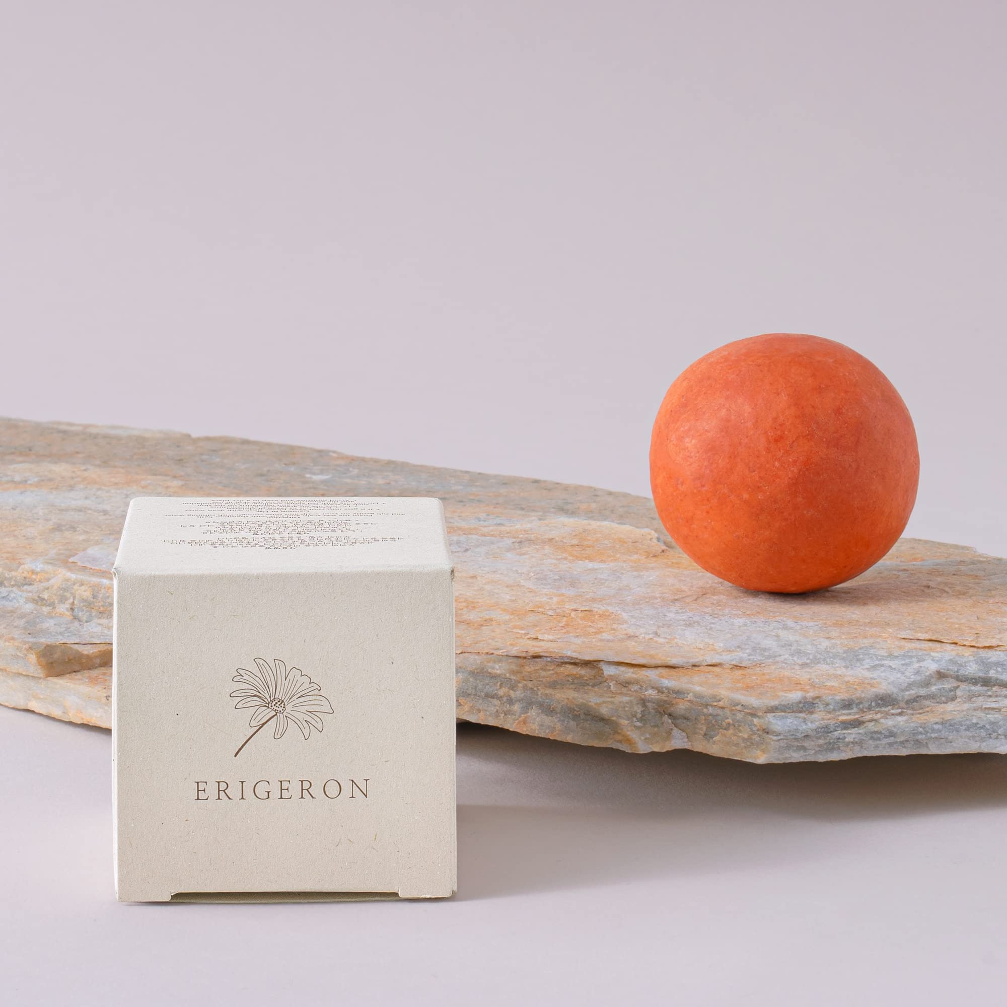 erigeron All-In-One Vegan Cruelty-Free Natural Ingredients Handmade Red Beet Shampoo Bar with Zero Waste Box Packaging